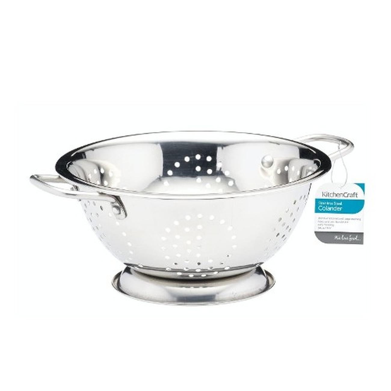kitchencraft-stainless-steel-colander-24cm - KitchenCraft Stainless Steel Colander 24cm