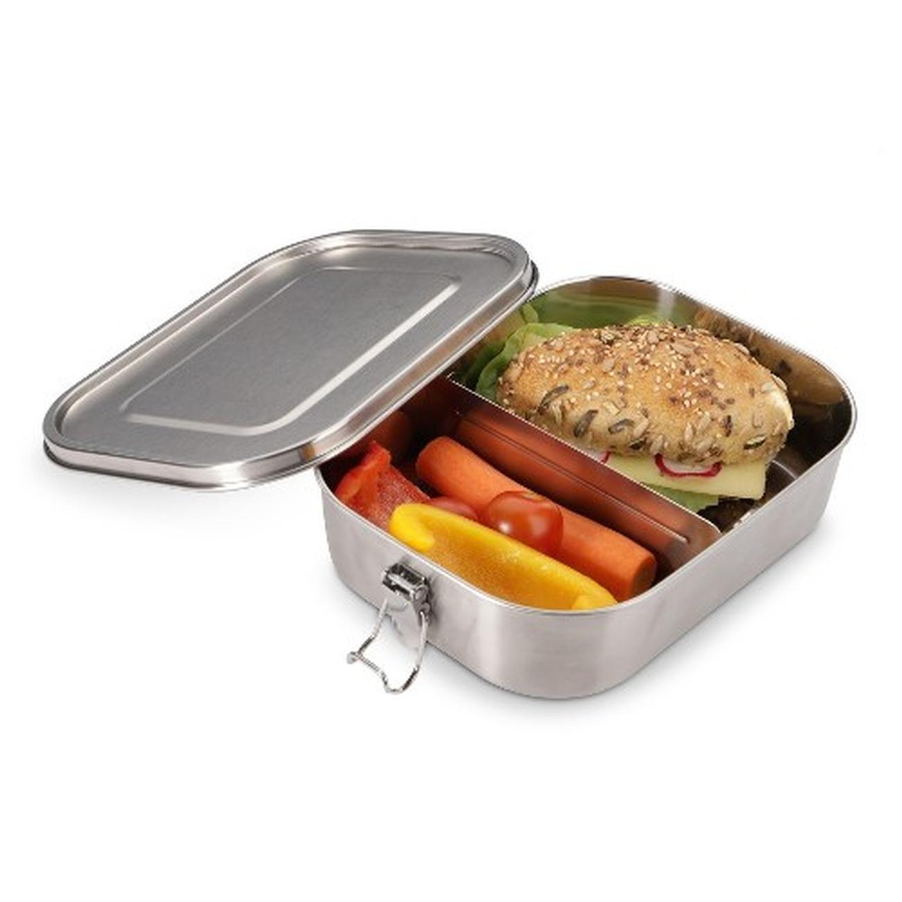 weis-stainless-steel-leak-proof-lunchbox-with-divider-1250ml - Stainless Steel Leakproof Lunch Box with Divider 1250ml