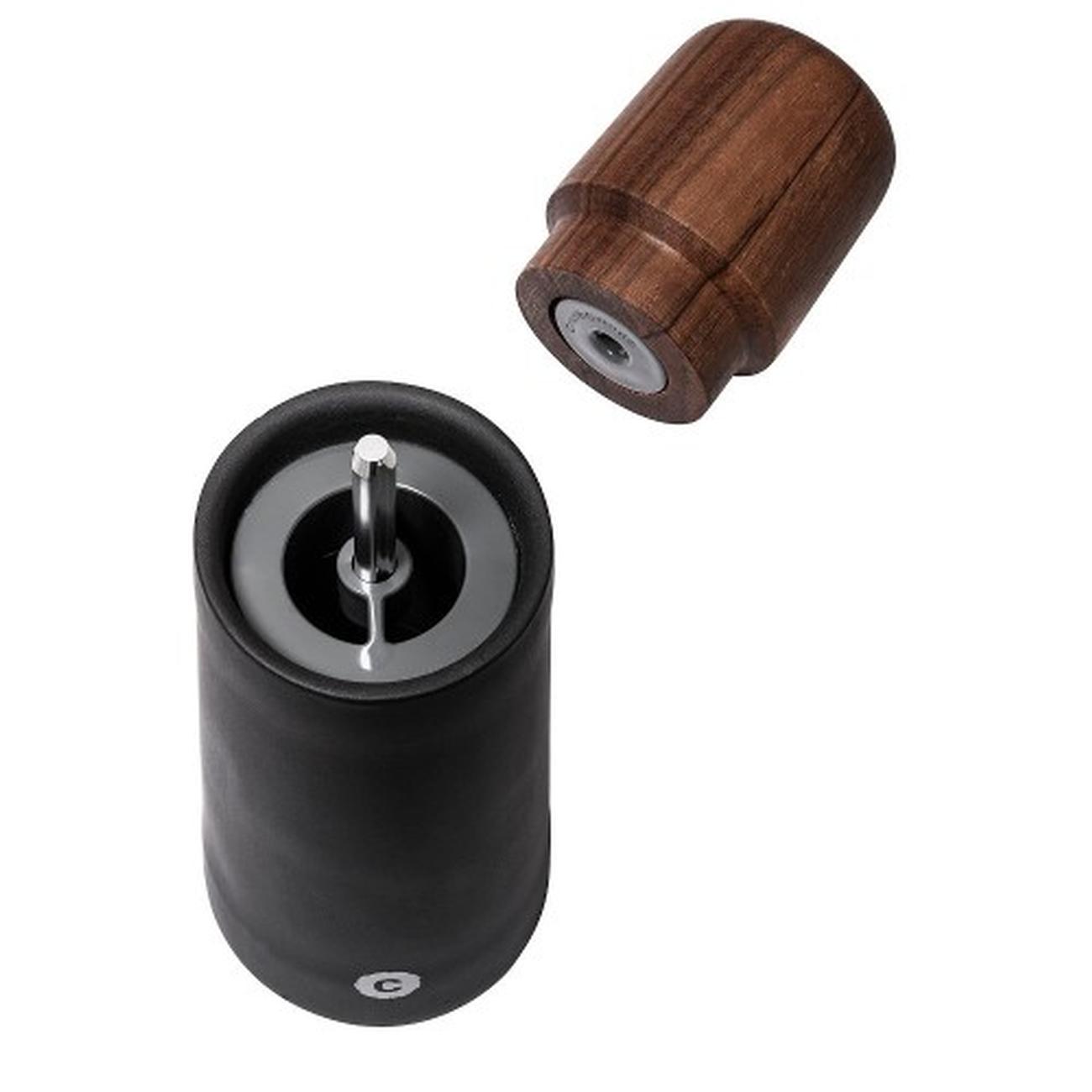 crushgrind-stockholm-grinder-17cm-black-ceramic-walnut - CrushGrind Stockholm Grinder Black Ceramic 17cm