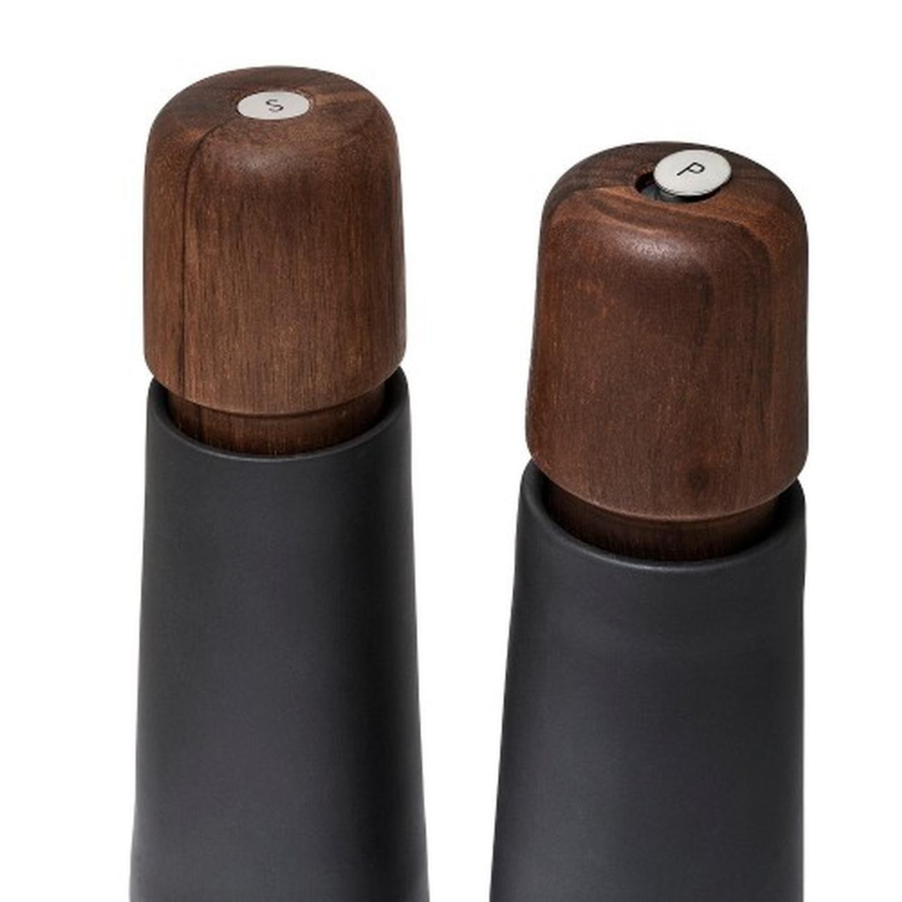 crushgrind-stockholm-grinder-17cm-black-ceramic-walnut - CrushGrind Stockholm Grinder Black Ceramic 17cm