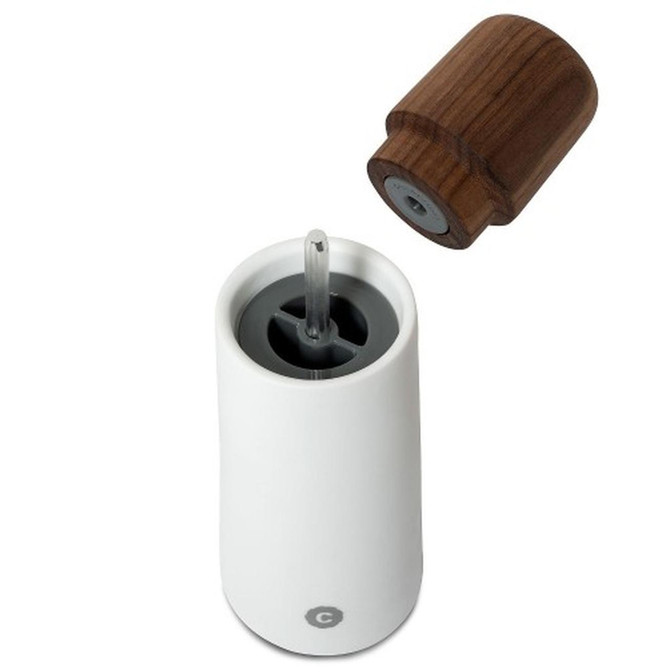 crushgrind-stockholm-grinder-17cm-white-ceramic-walnut - CrushGrind Stockholm Grinder White Porcelain 17cm