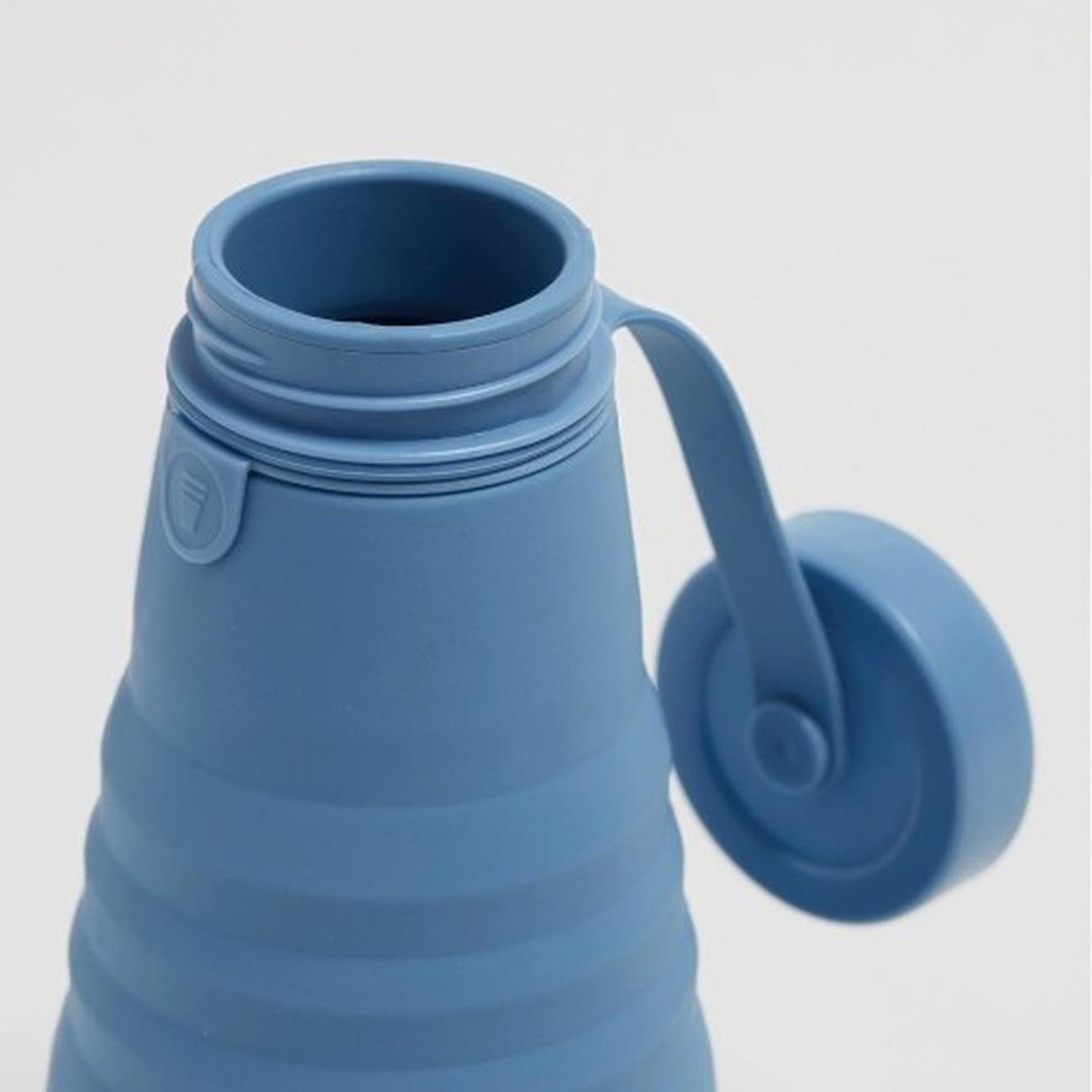 stojo-collapsible-bottle-steel-blue-590ml - Stojo Collapsible Bottle 20oz Steel Blue
