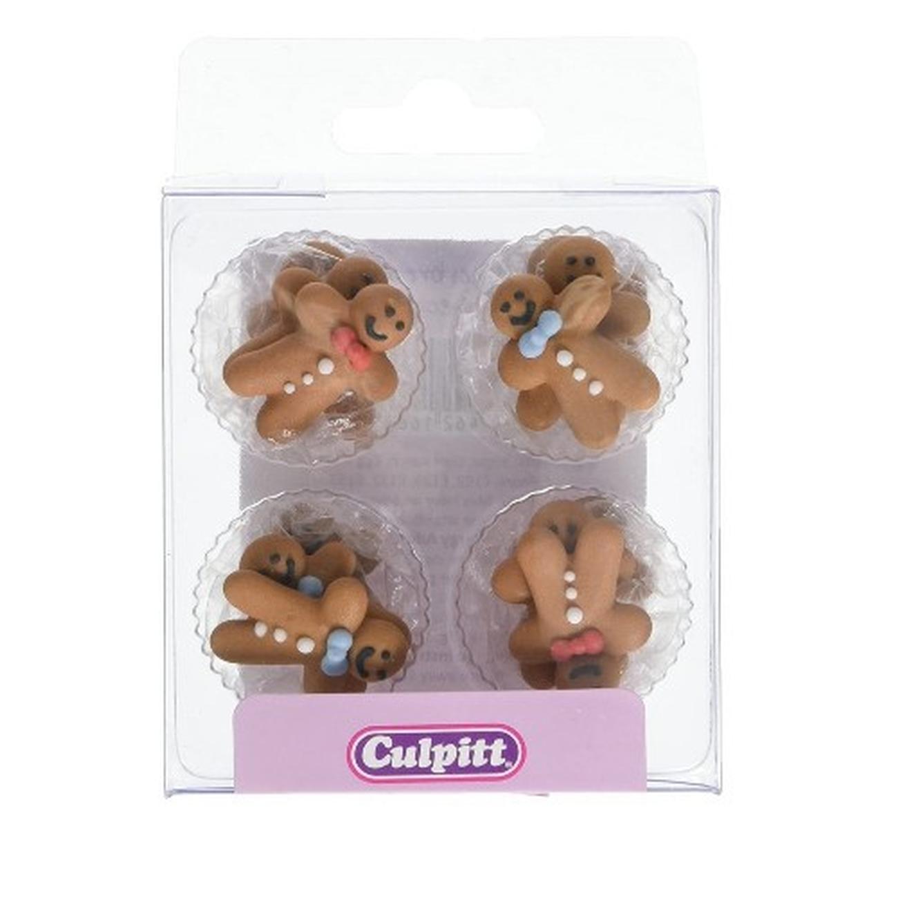 culpitt-sugar-decorations-gingerbread-men-12pc - Culpitt Sugar Piping Gingerbread Men 12pc