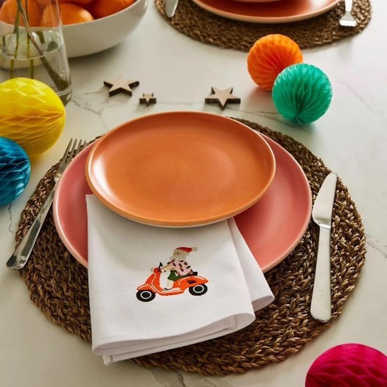 ulster-weavers-recycled-cotton-napkins-2pc-sunny-santa-Christmas - Ulster Weavers Sunny Santa Recycled Cotton Napkins Set of 2