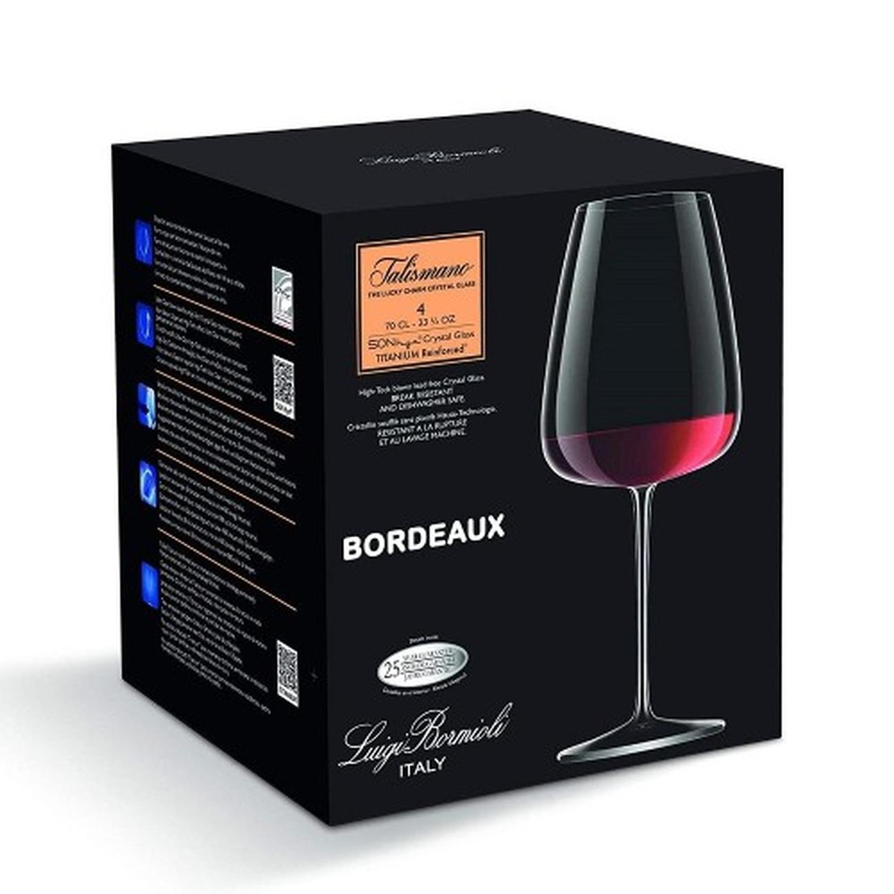 luigi-bormioli-talismano-set-of-4-bordeaux-red-wine-glass - Luigi Bormioli Talismano Bordeaux Red Wine Glass Set of 4