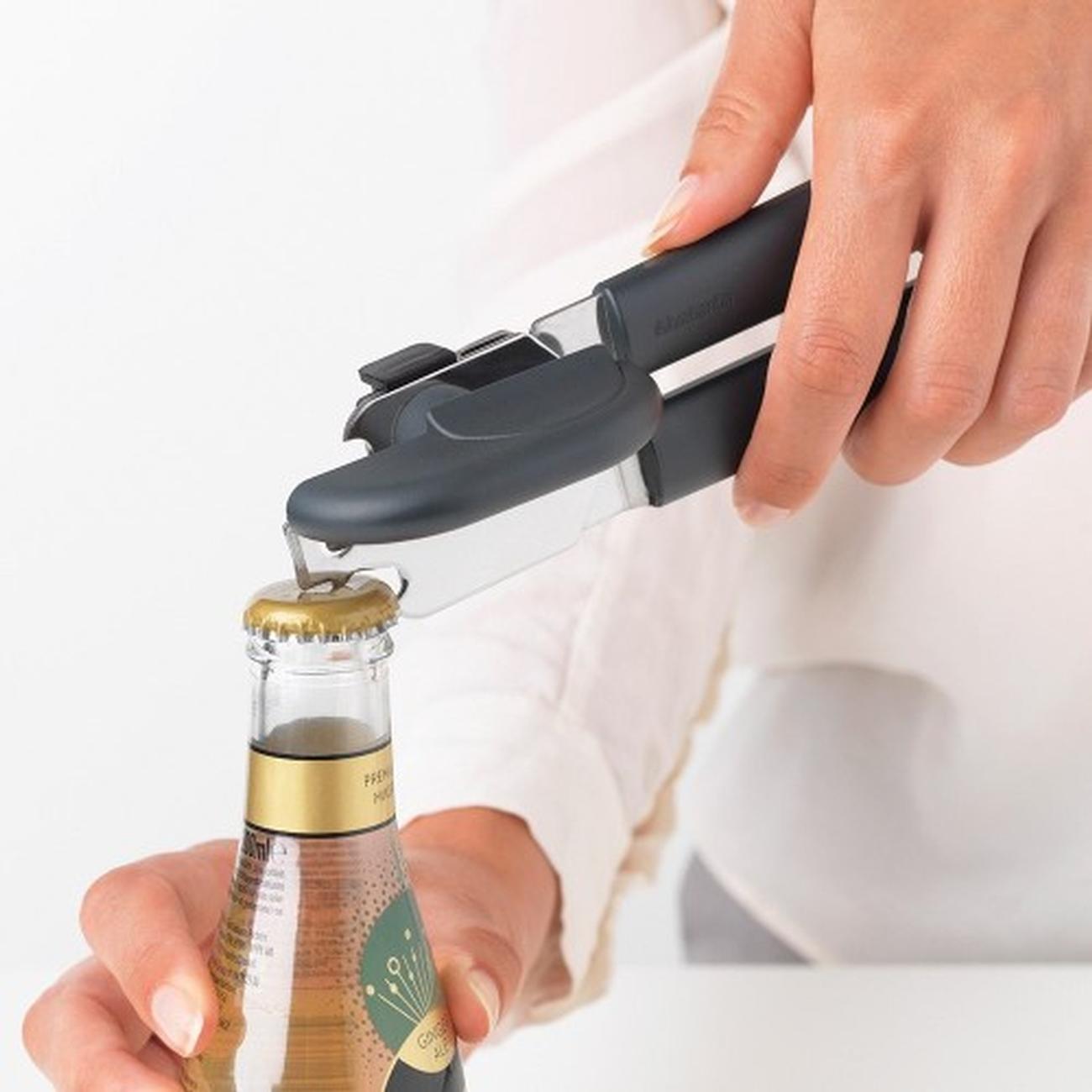 brabantia-tasty-can-and-bottle-opener-dark-grey - Brabantia TASTY Can & Bottle Opener Dark Grey