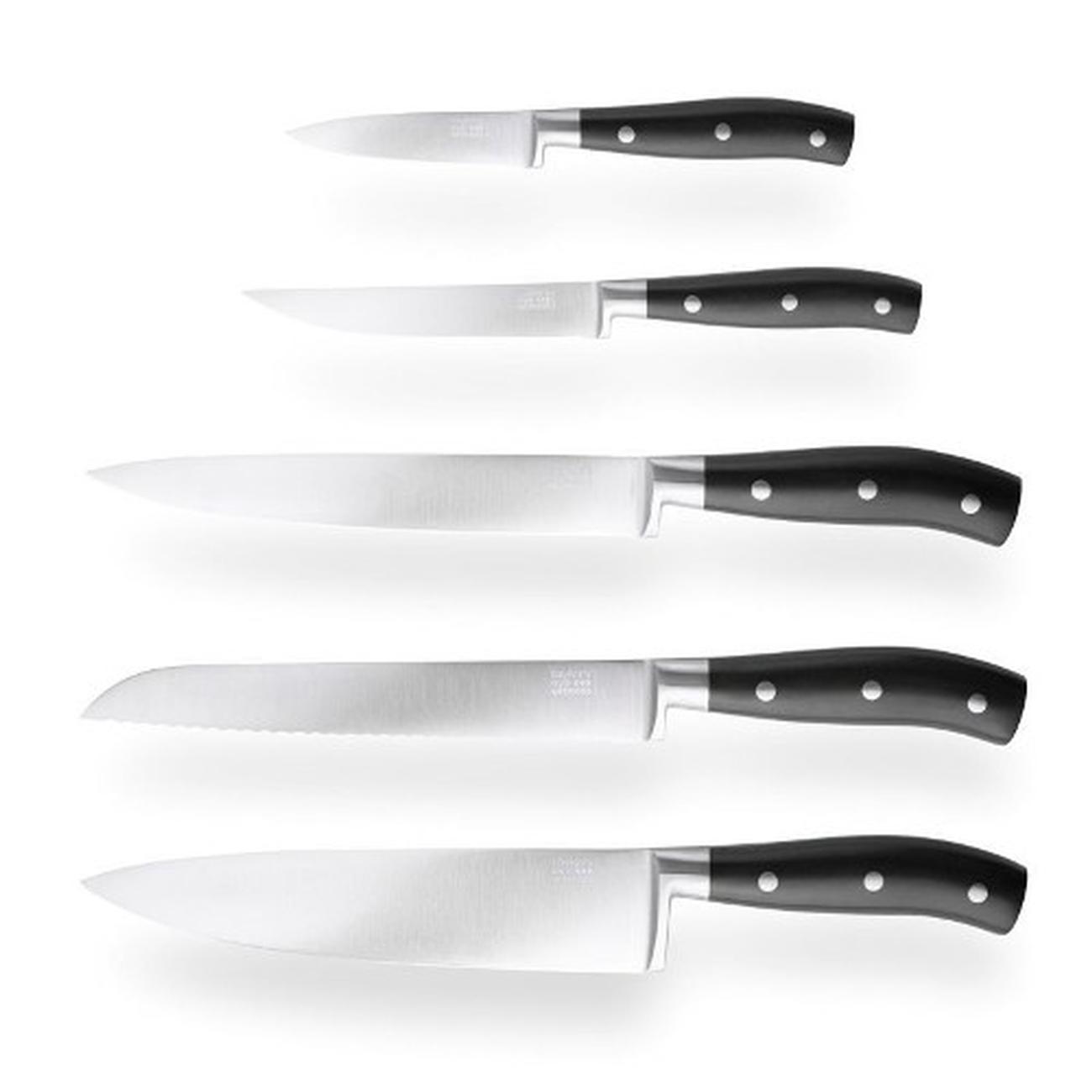 taylors-eye-witness-henley-5pc-knives-block-and-sharpener-set - Taylor's Eye Witness Henley 5pc Kitchen Knife, Bamboo Block & Sharpener Set