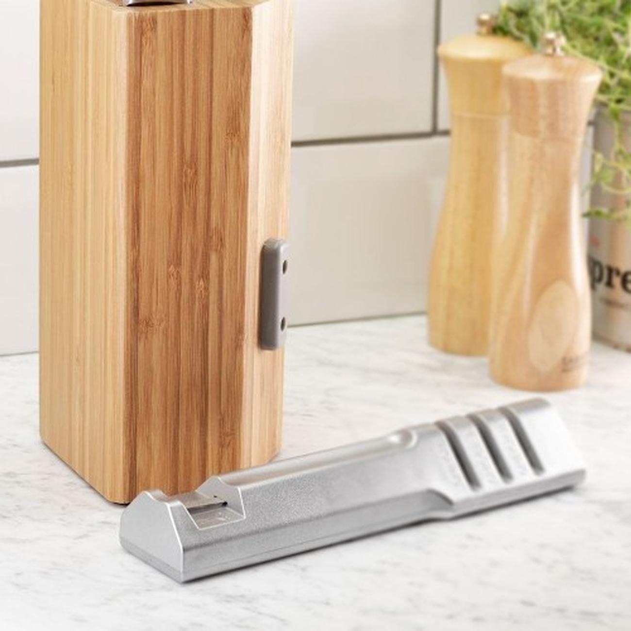 taylors-eye-witness-henley-5pc-knives-block-and-sharpener-set - Taylor's Eye Witness Henley 5pc Kitchen Knife, Bamboo Block & Sharpener Set