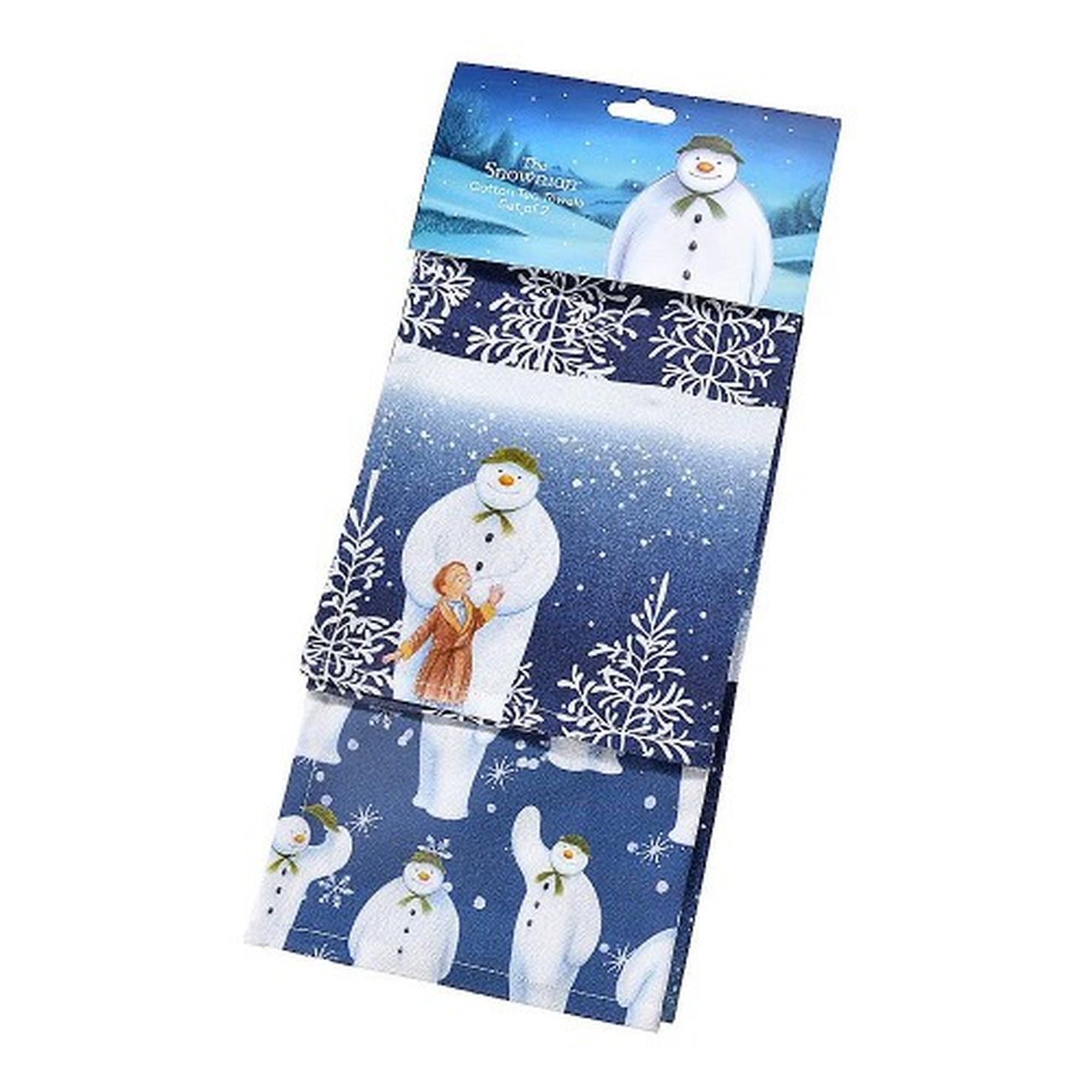 The Snowman Set of 2 Christmas Tea Towels