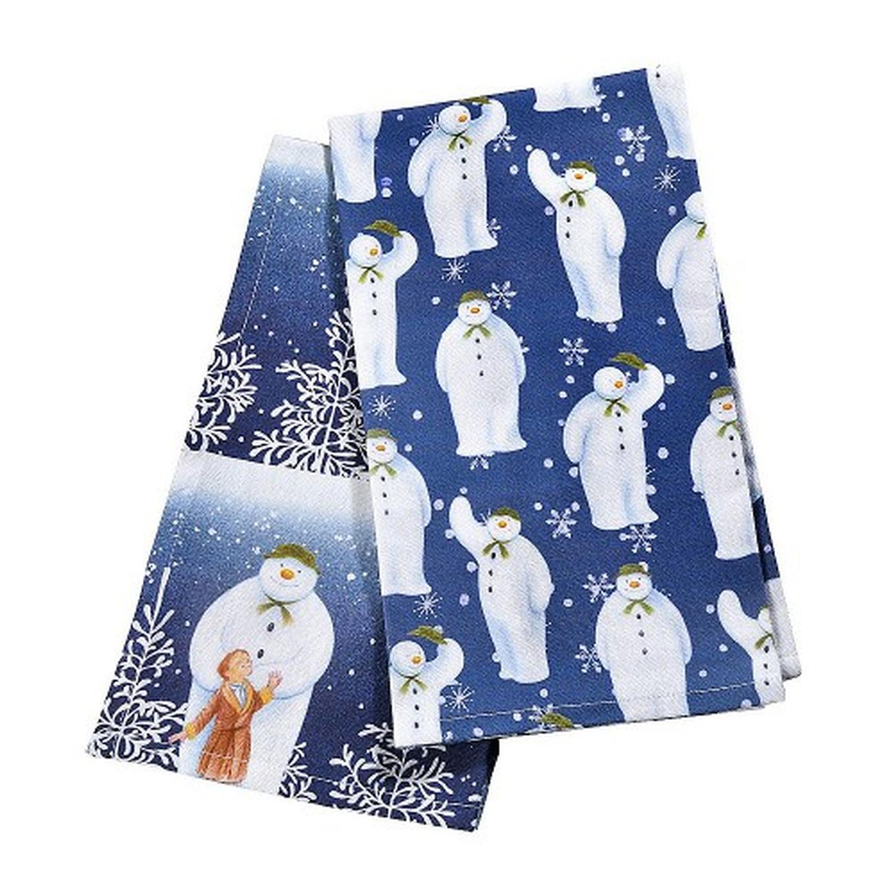 The Snowman Set of 2 Christmas Tea Towels