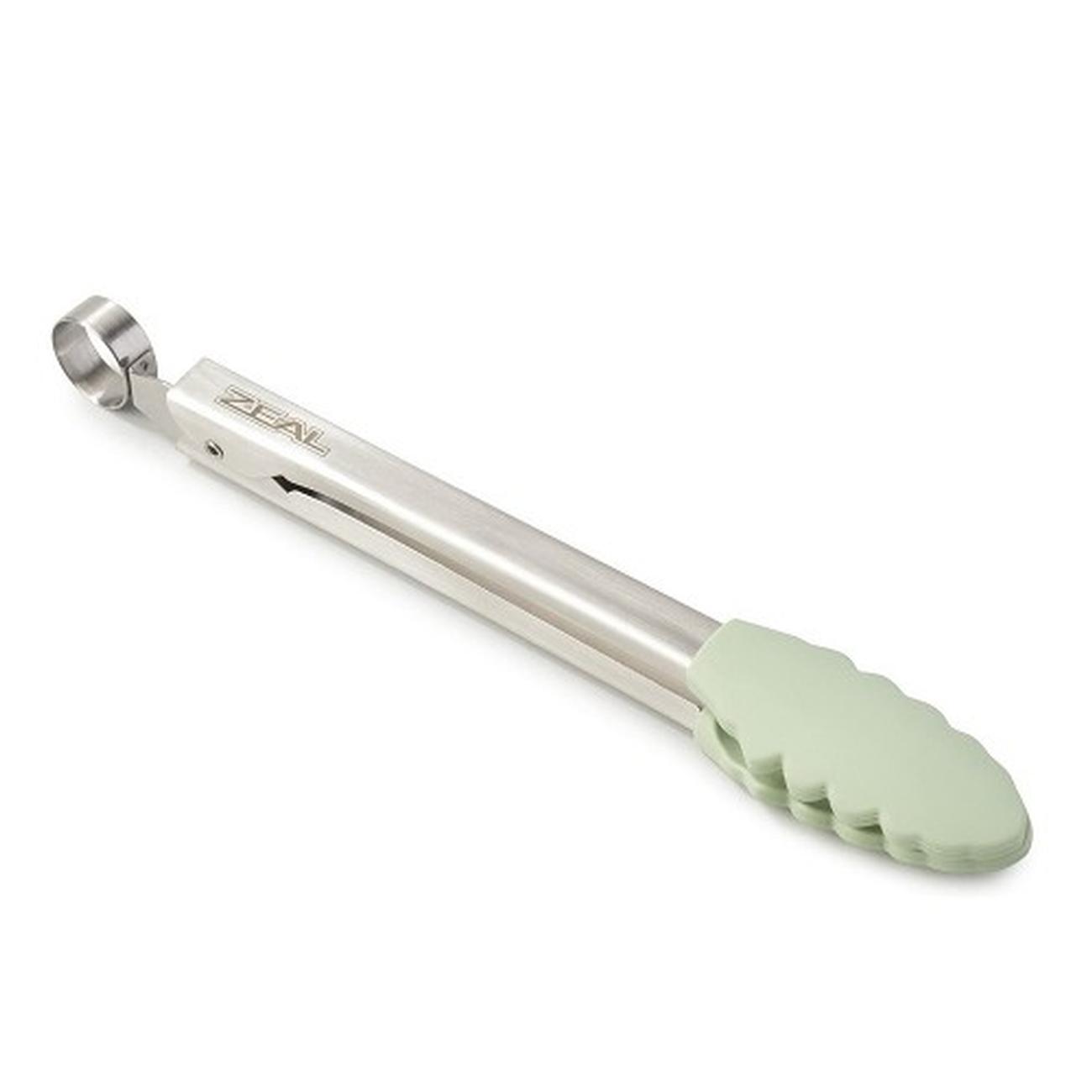 zeal-silicone-mini-locking-tongs-sage-green-20cm - Zeal Silicone Mini Kitchen Tongs Sage Green