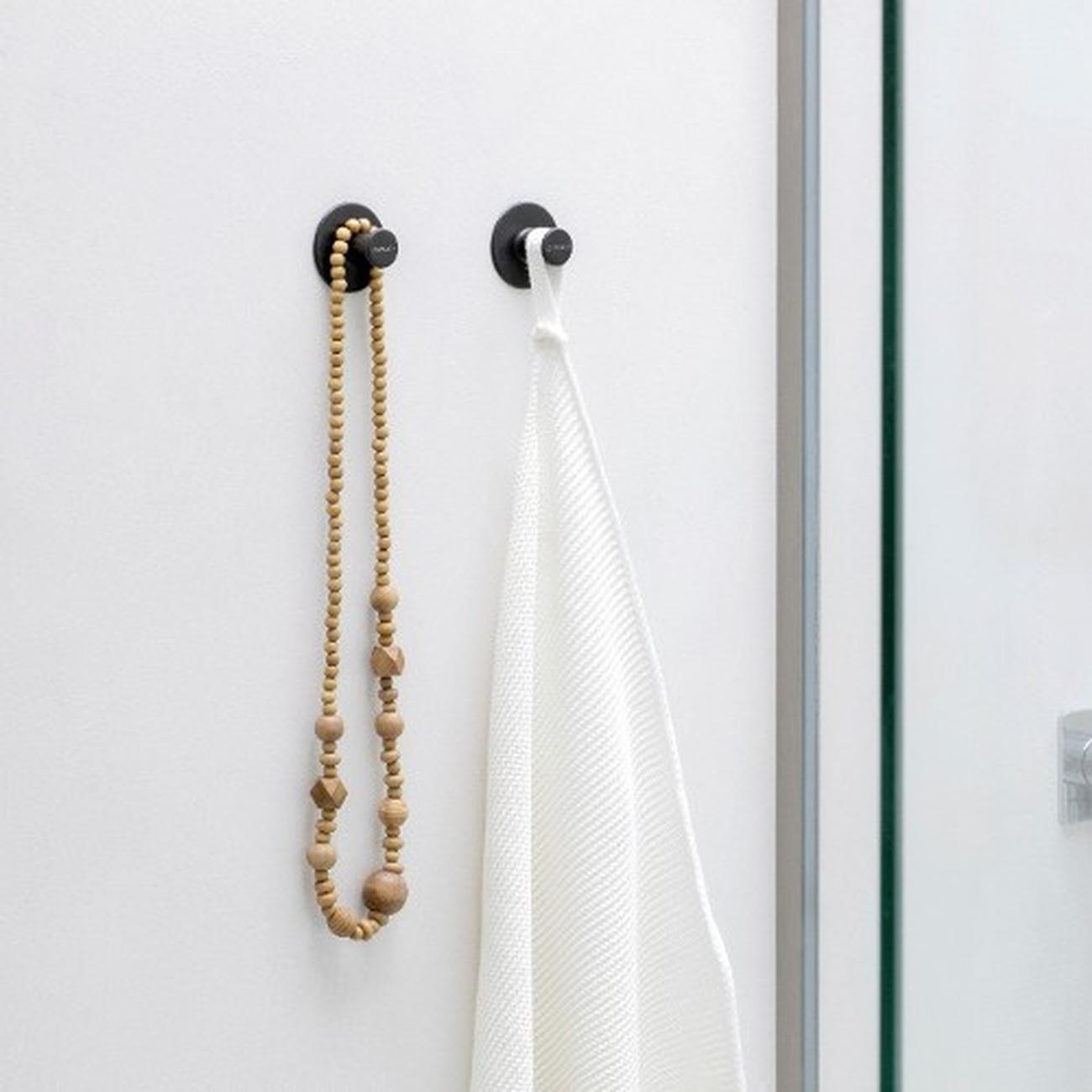 brabantia-towel-hooks-renew-set-of-2-dark-grey - Brabantia Towel Hooks ReNew Set of 2 Dark Grey