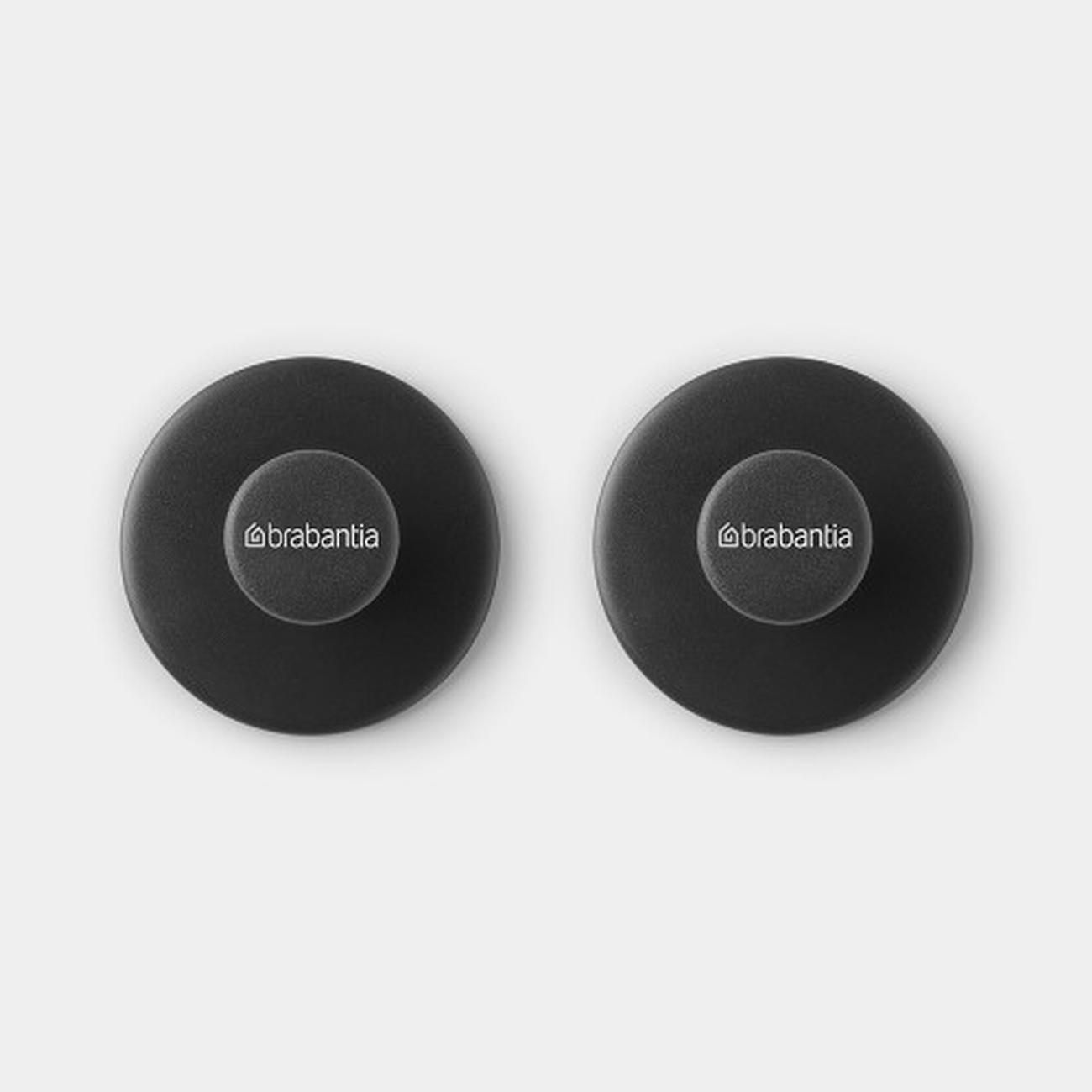 brabantia-towel-hooks-renew-set-of-2-dark-grey - Brabantia Towel Hooks ReNew Set of 2 Dark Grey