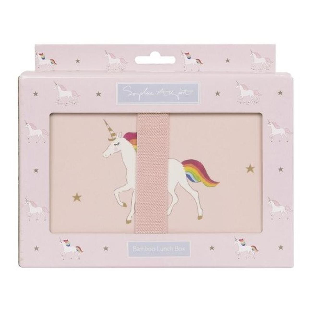 Sophie-Allport-unicorn-childrens-bamboo-lunch-box - Sophie Allport Unicorn Kid's Bamboo Lunch Box