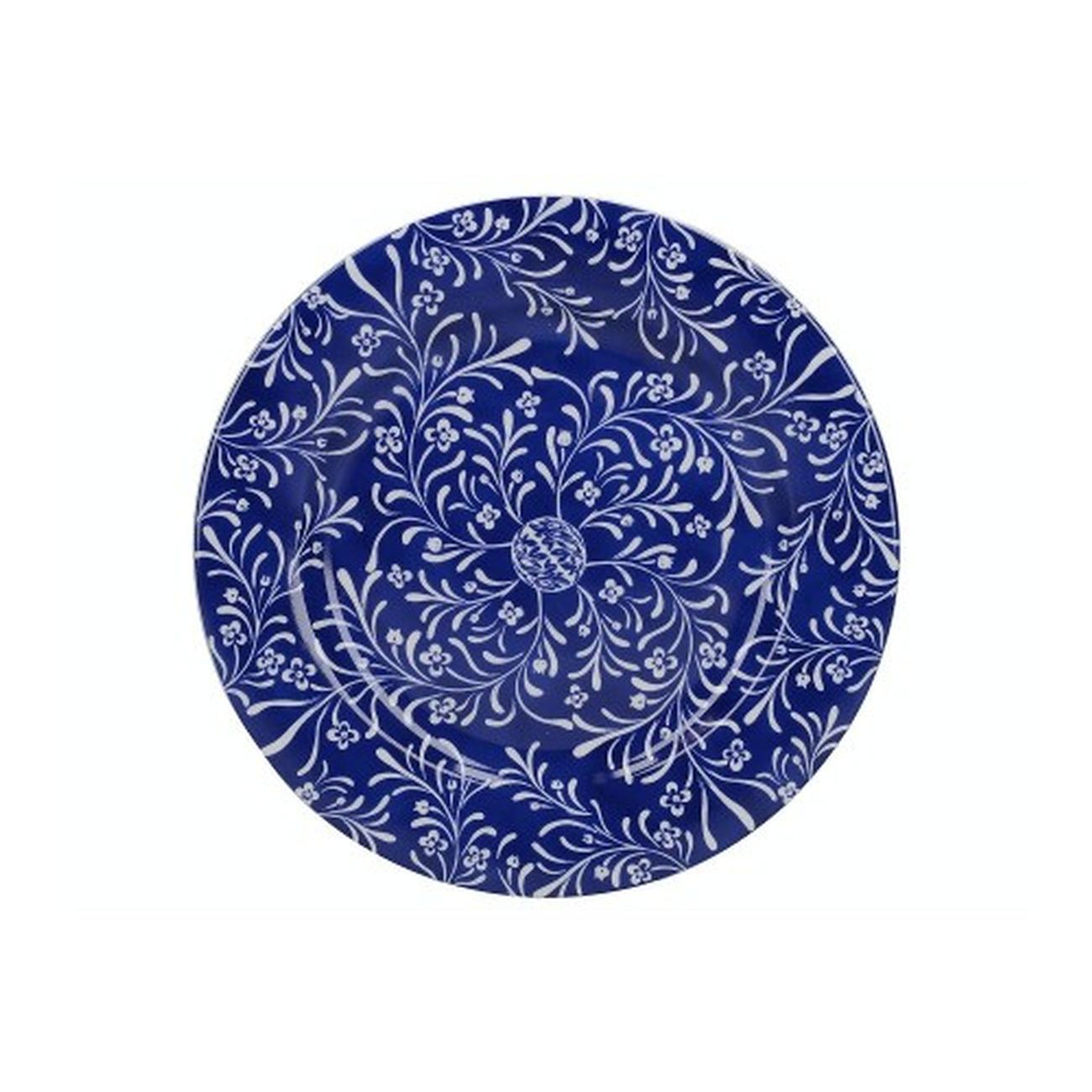 V&A-navy-floral-salad-plate-25cm-the-Cole-collection - V&A The Cole Collection Navy Floral Side Plate 25cm