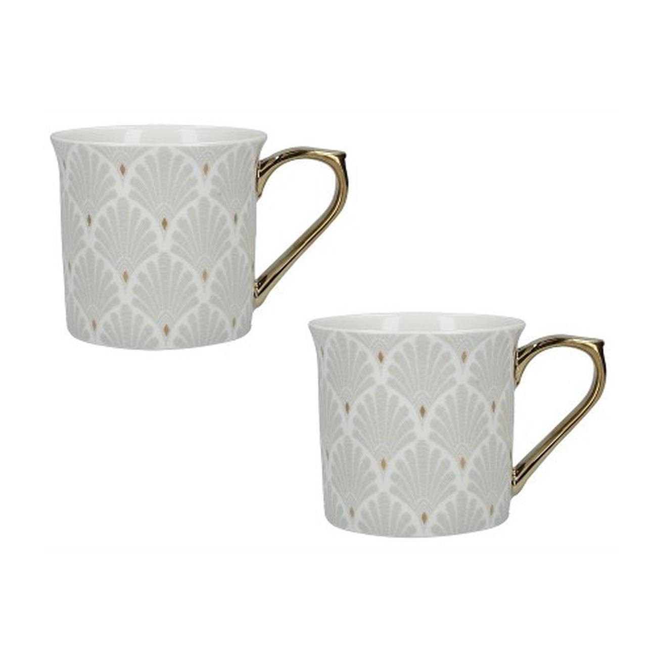 V&A-scallop-shells-2pc-palace-mugs-white - V&A Scallop Shells Set Of 2 Palace Mugs White