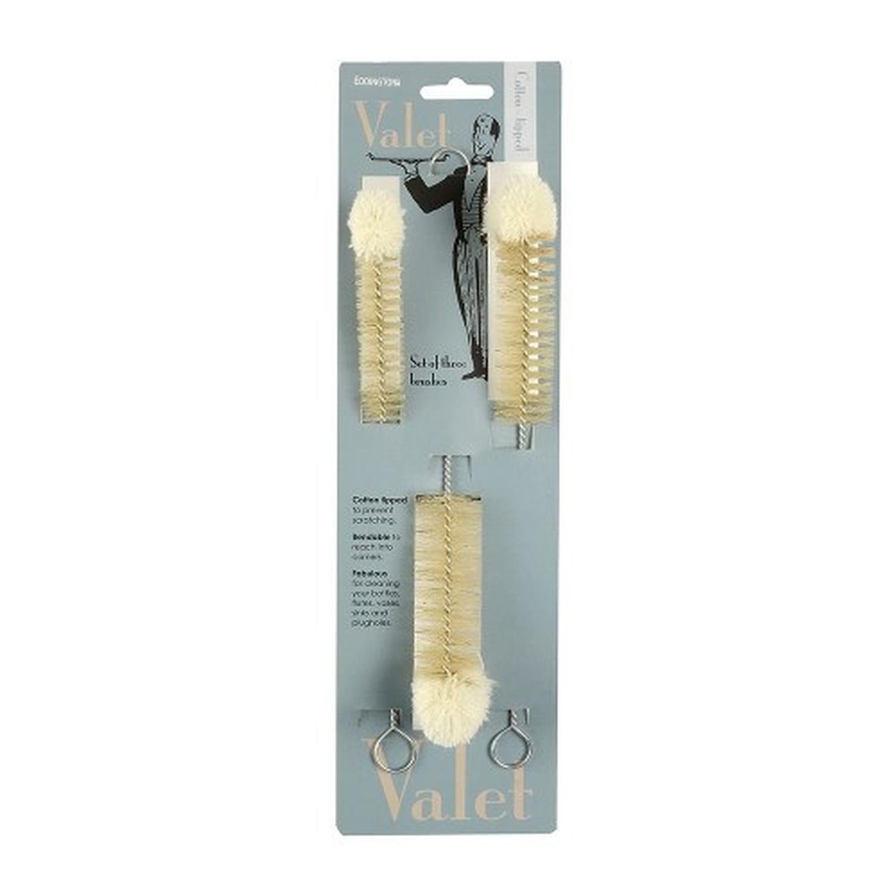 valet-bottle-brushes-cotton-tips-set-of-3 - Valet Set of 3 Cotton Tips Bottle Brushes