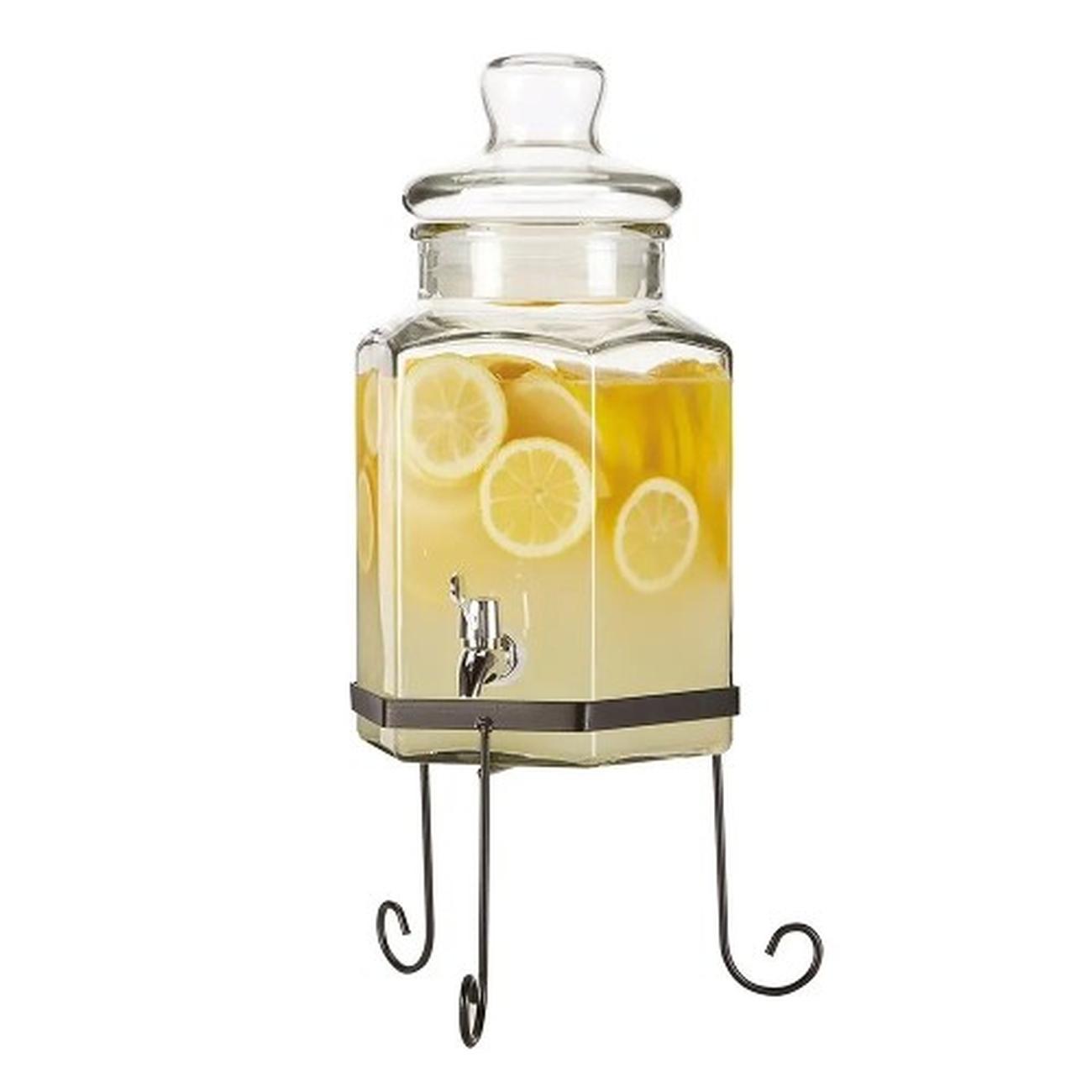 vintage-design-lemonade-drinks-dispenser-jar-and-stand - Vintage Lemonade & Punch Dispenser & Stand