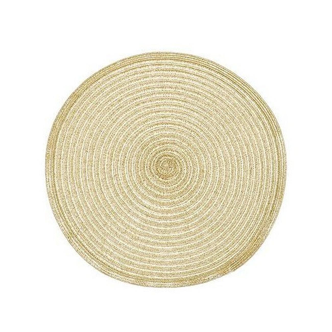 walton-circular-lurex-placemat-gold - Walton & Co Circular Lurex Placemat Gold