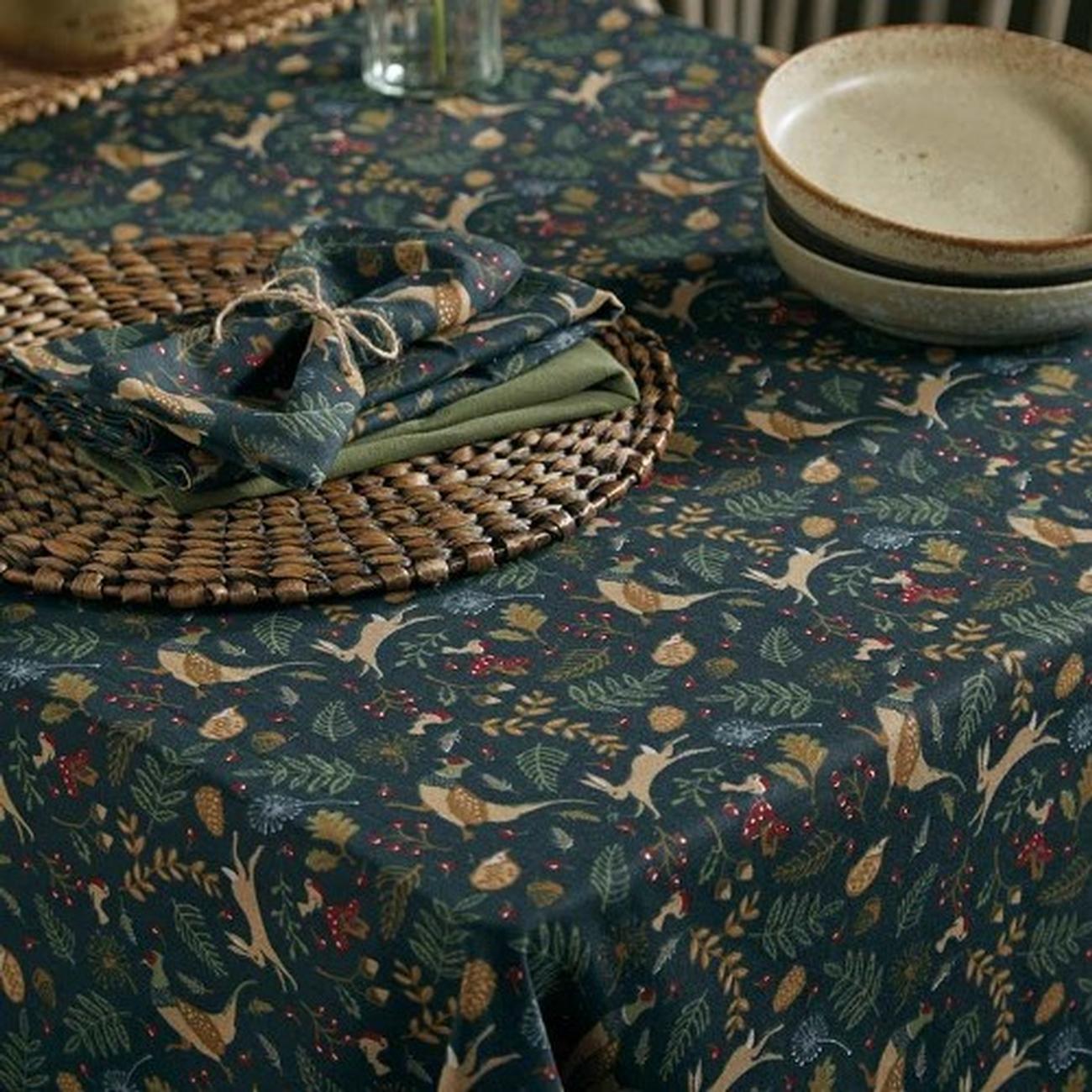 walton-enchanted-forest-tablecloth-130x180cm - Walton & Co Enchanted Forest Tablecloth 130x180cm