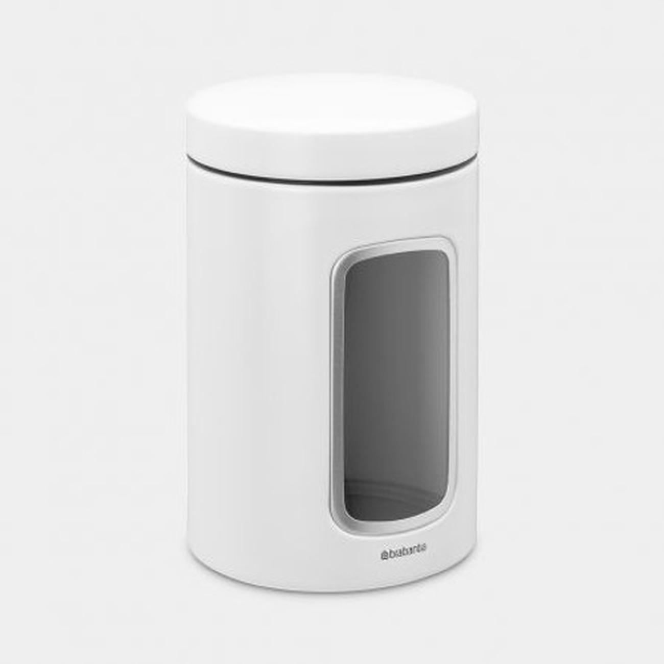 brabantia-window-canister-white-1400ml - Brabantia Window Canister 1.4L White