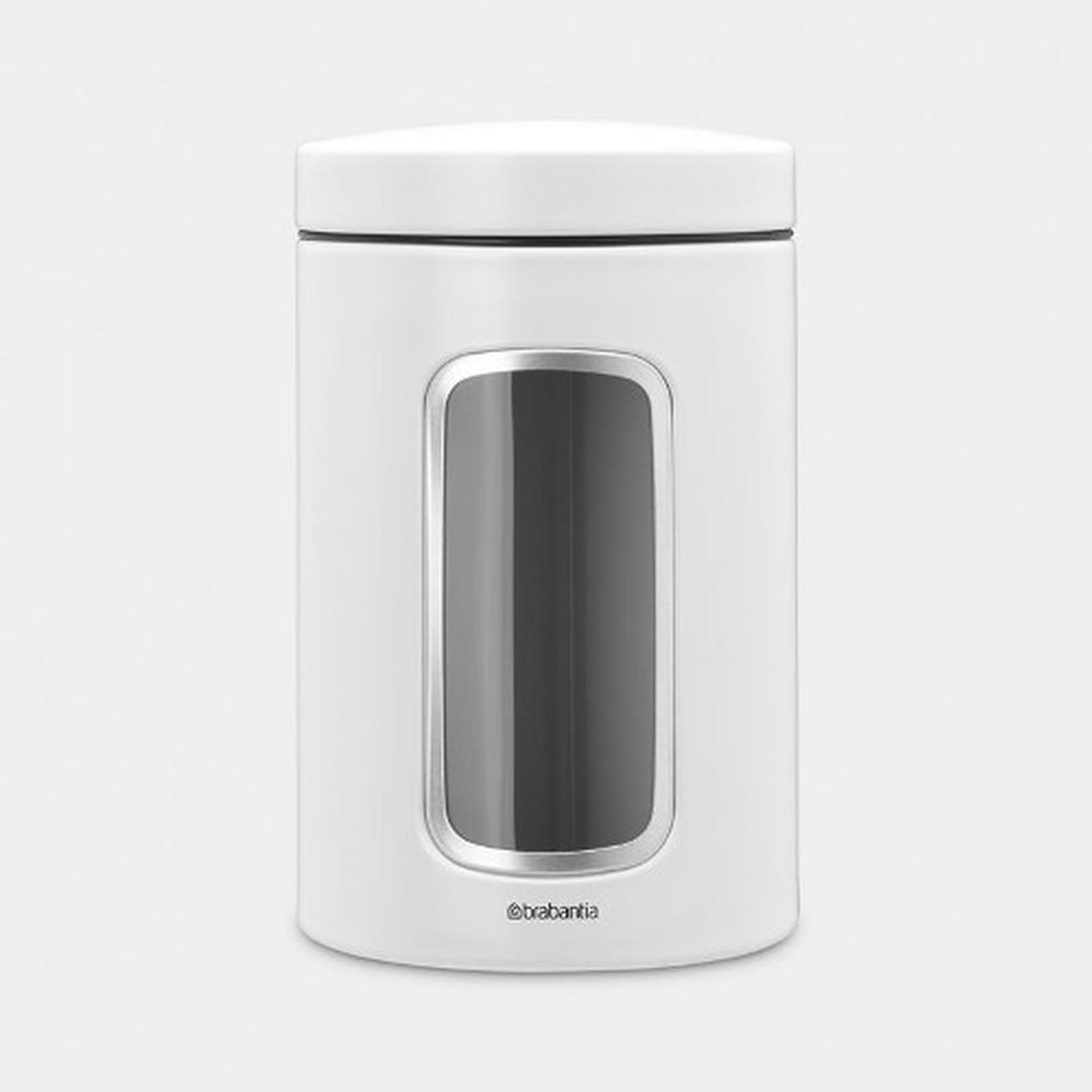 brabantia-window-canister-white-1400ml - Brabantia Window Canister 1.4L White