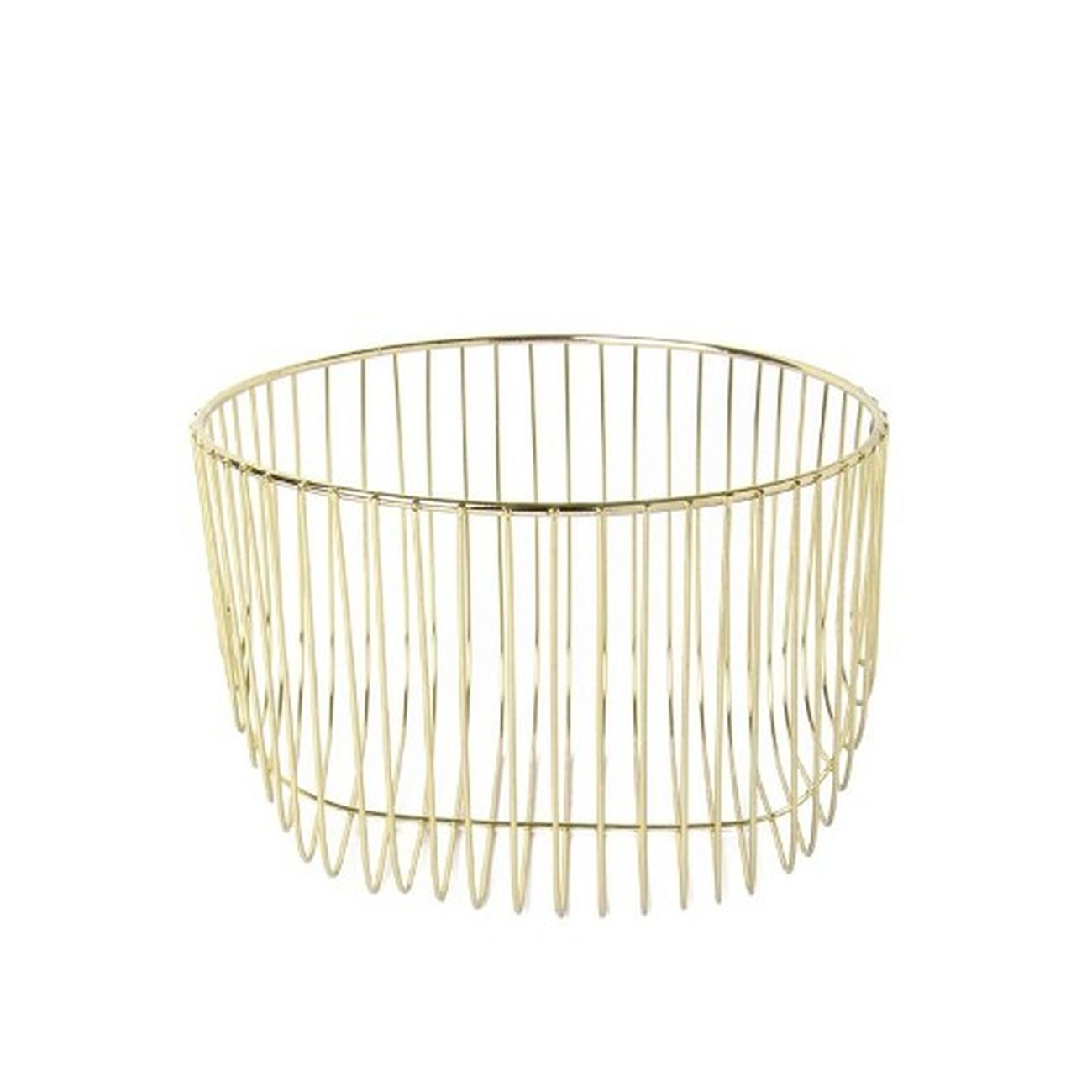 ihr-wire-basket-gold-small - Gold Wire Basket Small