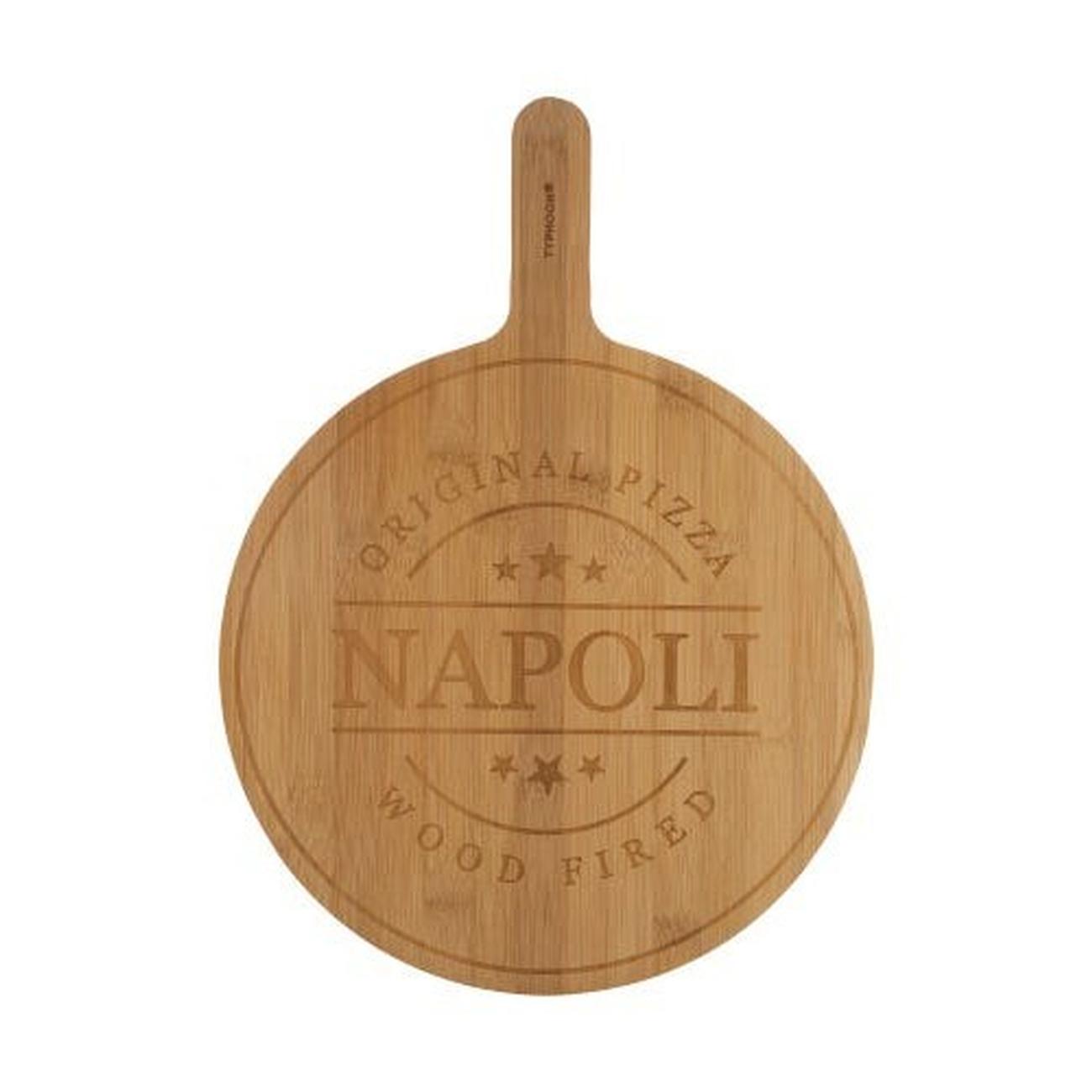 world-foods-32cm-napoli-pizza-serving-board-bamboo - World Foods Napoli Serving Board 32cm