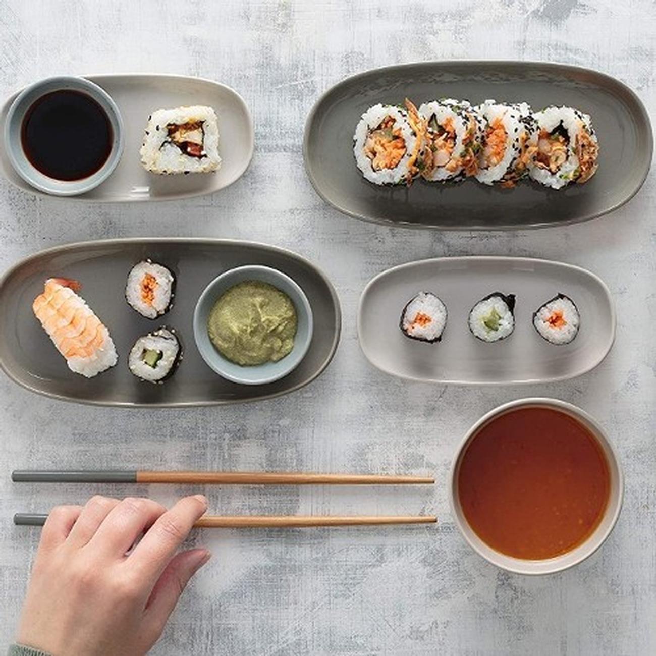 world-foods-small-platter-grey-typhoon - Typhoon World Foods Small Platter Grey
