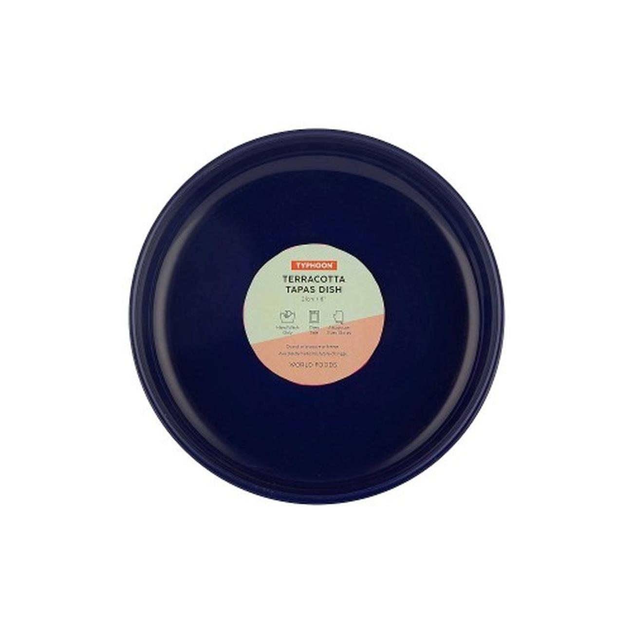 world-foods-terracotta-tapas-dish-navy-21cm-typhoon - World Foods Terracotta Tapas Dish Navy 21cm