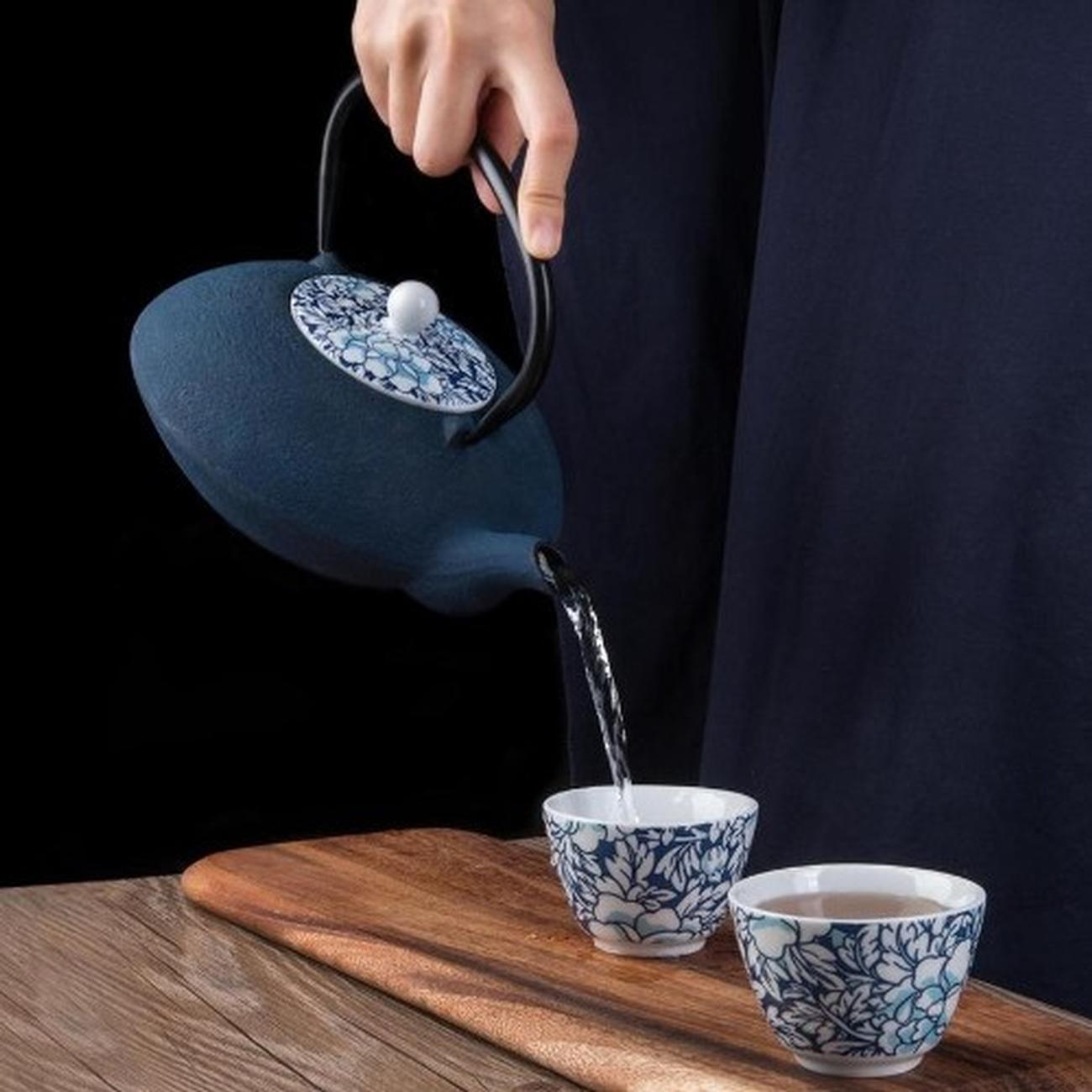 Bredemeijer Yantai Cast Iron Teapot Dark Blue 1.2L