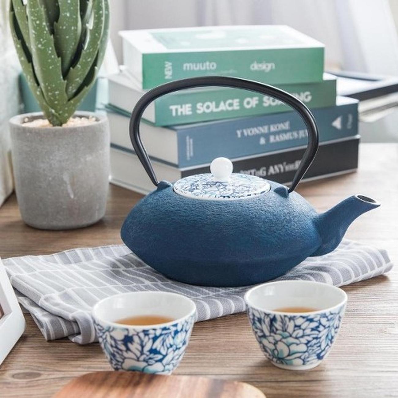 Bredemeijer Yantai Set of 2 Porcelain Mugs Dark Blue