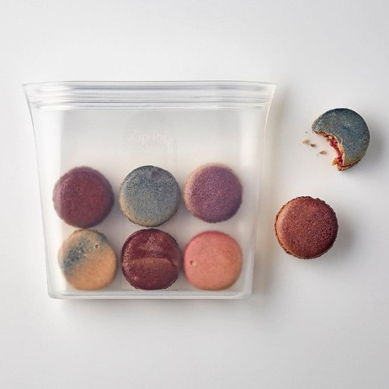 Zip Top Reusable Silicone Sandwich Bag Frost