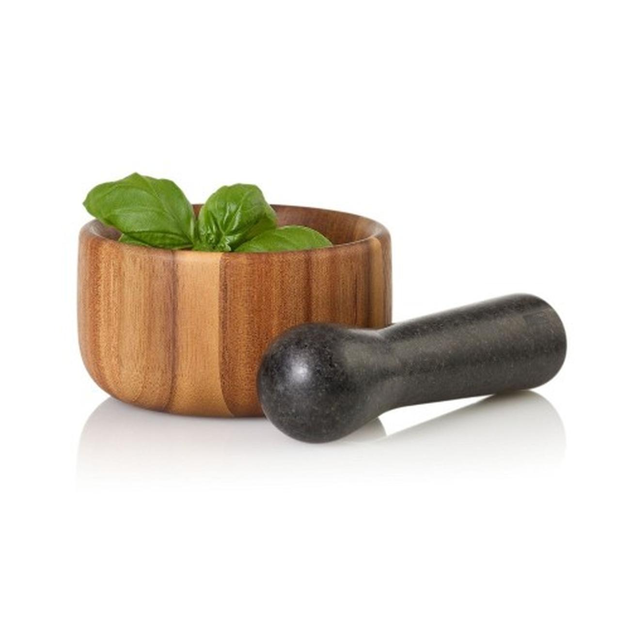 adhoc-pestle-mortar-taru-acacia-wood-granite-so - AdHoc Taru Mortar & Pestle Acacia Wood