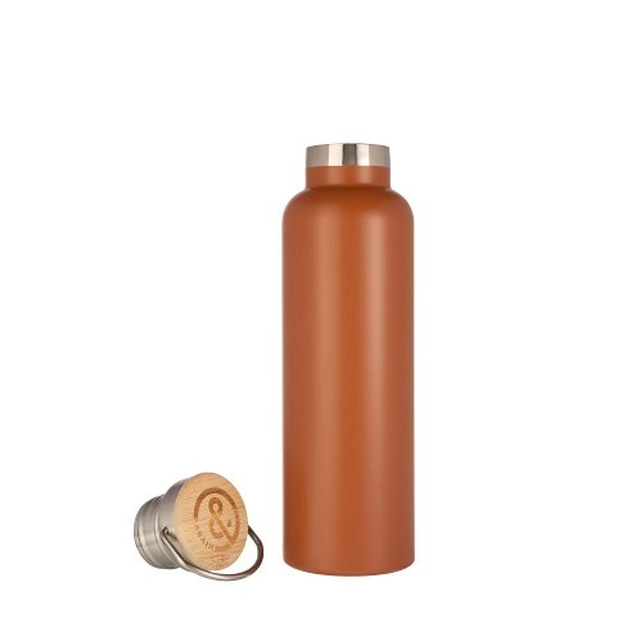 again-dw-bottle-bamboo-rust - &Again Double Walled 750ml Bottle Bamboo Rust