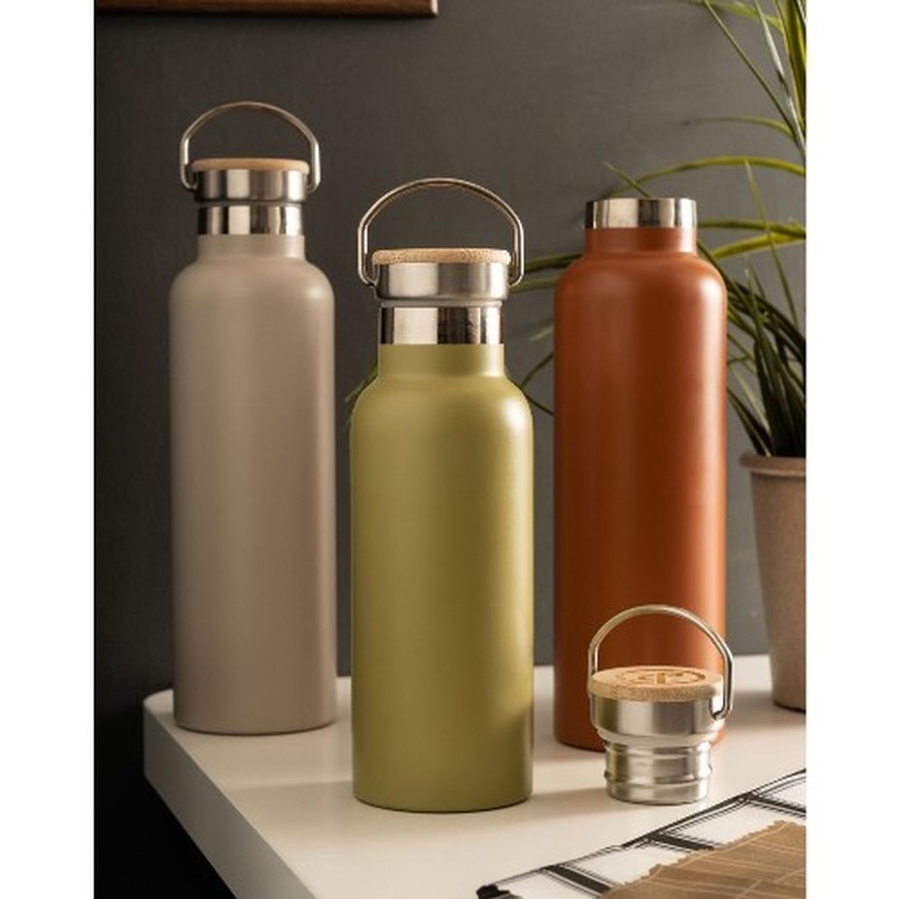 again-dw-bottle-bamboo-rust - &Again Double Walled 750ml Bottle Bamboo Rust
