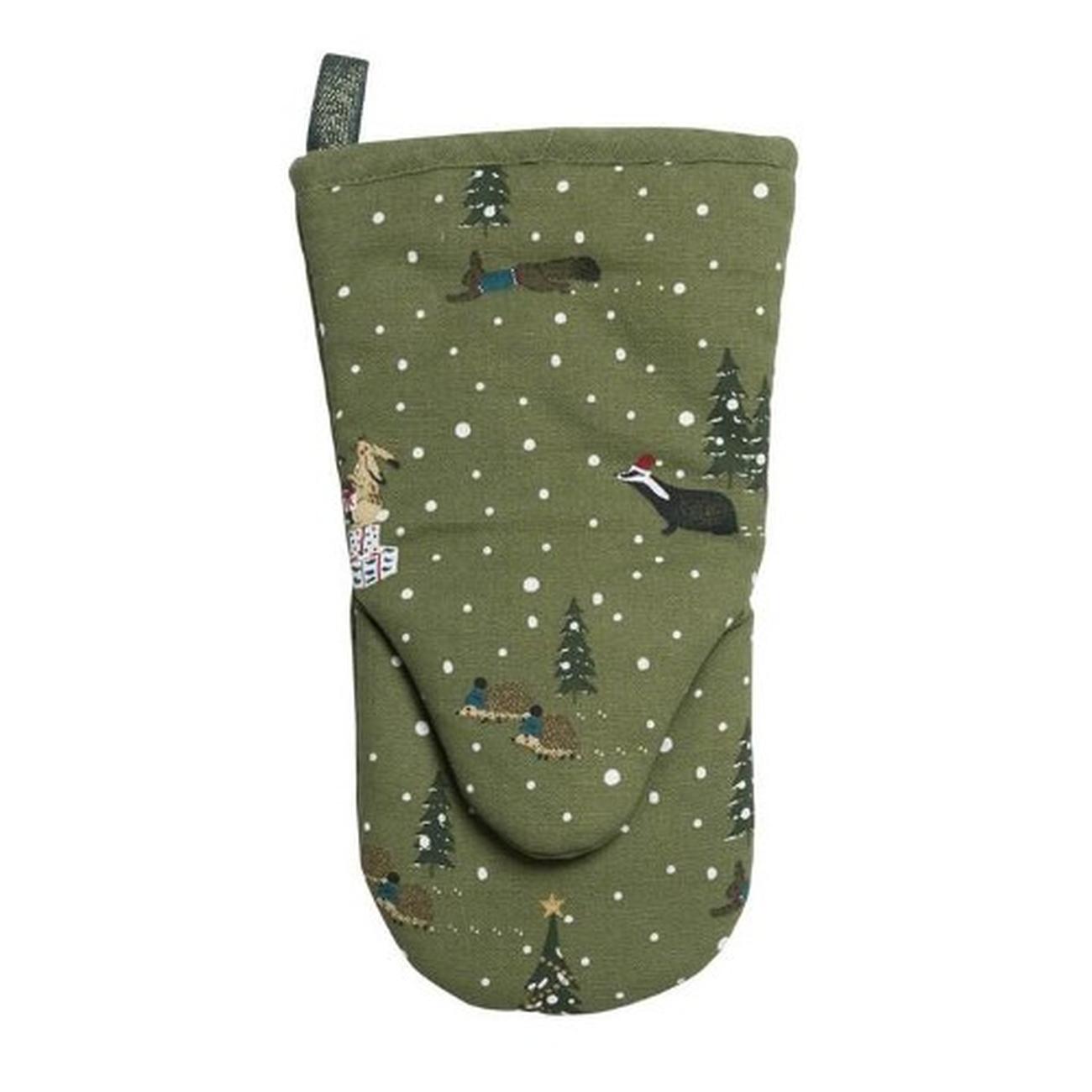 sophie-allport-festive-forest-oven-mitt - Sophie Allport Festive Forest Oven Mitt