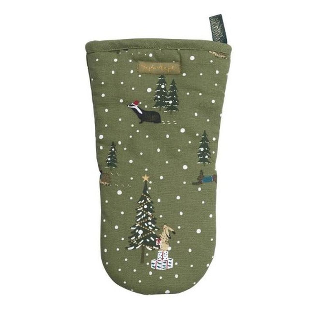sophie-allport-festive-forest-oven-mitt - Sophie Allport Festive Forest Oven Mitt