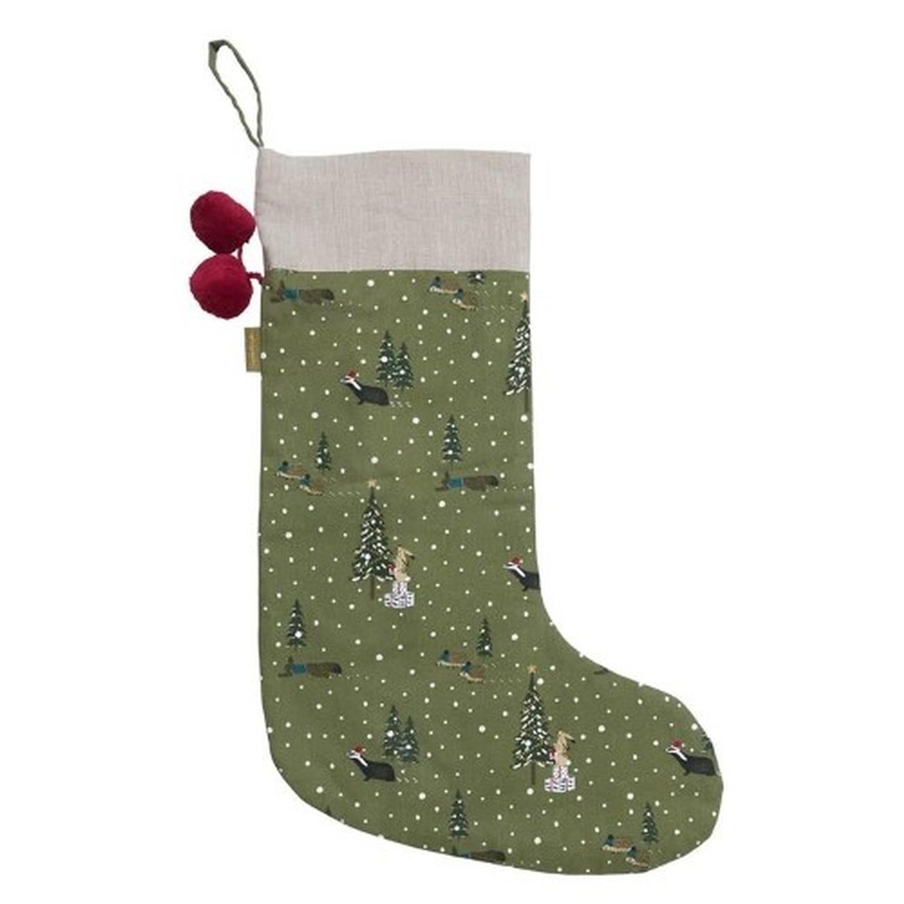 sophie-allport-festive-forest-christmas-stocking - Sophie Allport Festive Forest Christmas Stocking