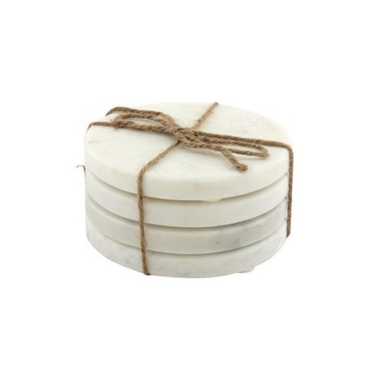 apollo-marble-coasters-white-set-of-4 - Apollo Marble Coasters White Set of 4 