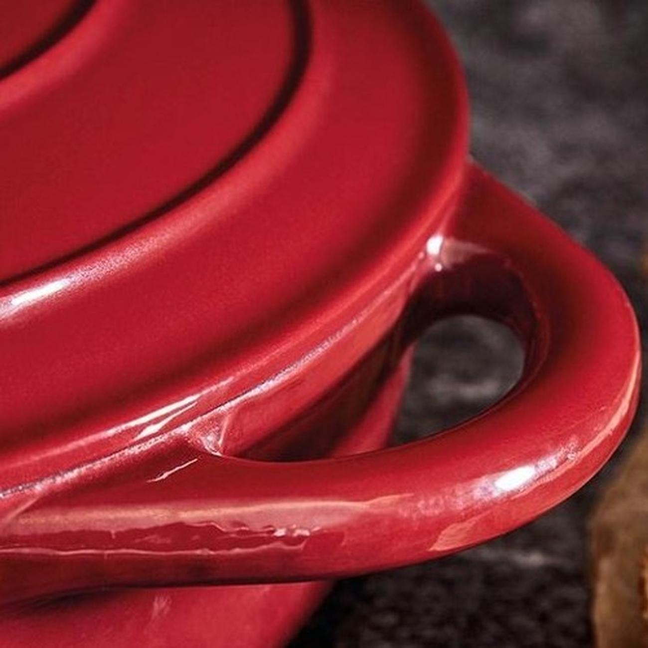 barbary-oak-foundry--shallow-casserole-28-cm-shallow-red - Barbary & Oak Foundry 28cm Shallow Cast Iron Casserole-Bordeaux Red