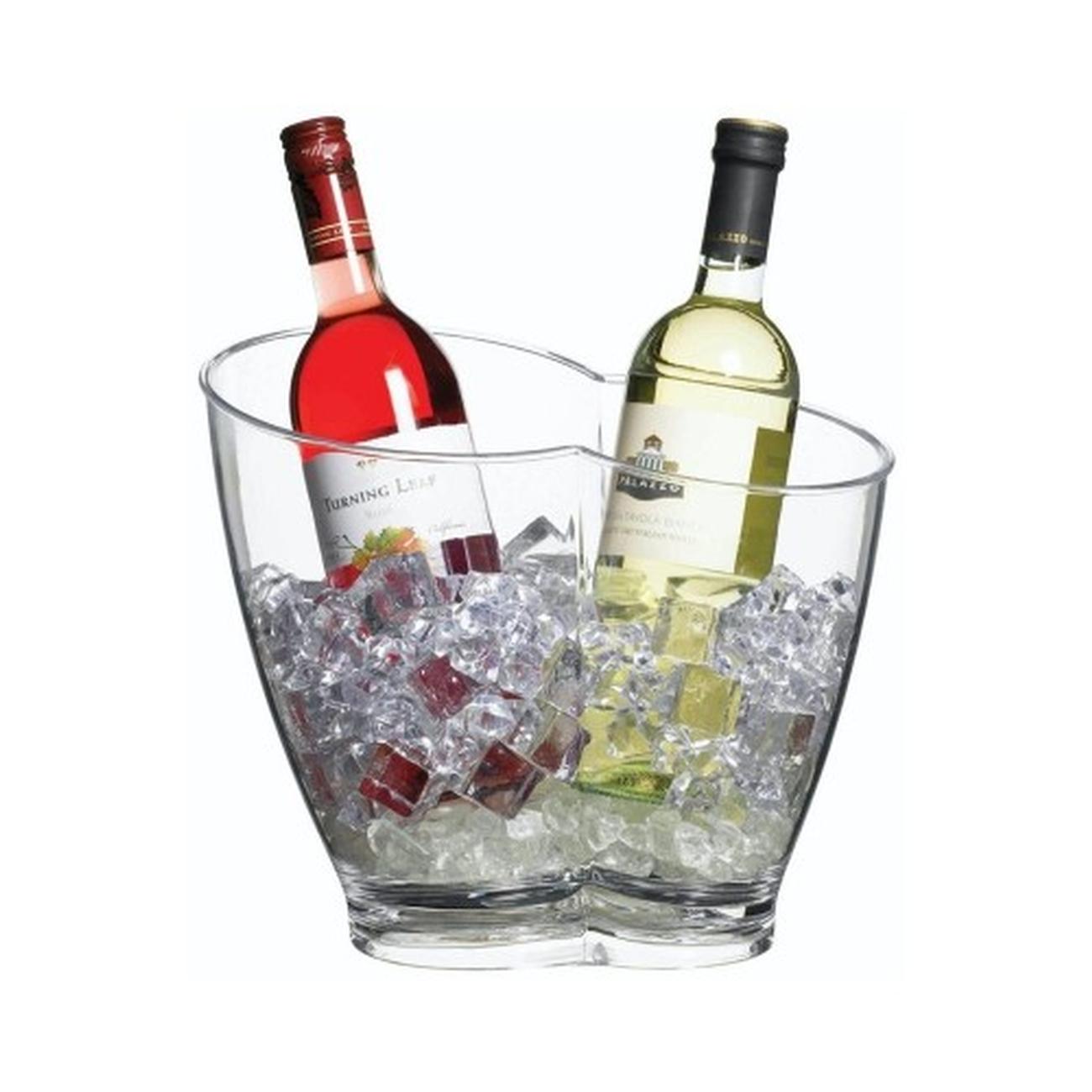 bc-double-sided-drinks-pail-clear-acrylic - BarCraft Clear Acrylic Double Sided Drinks Pail - Cooler