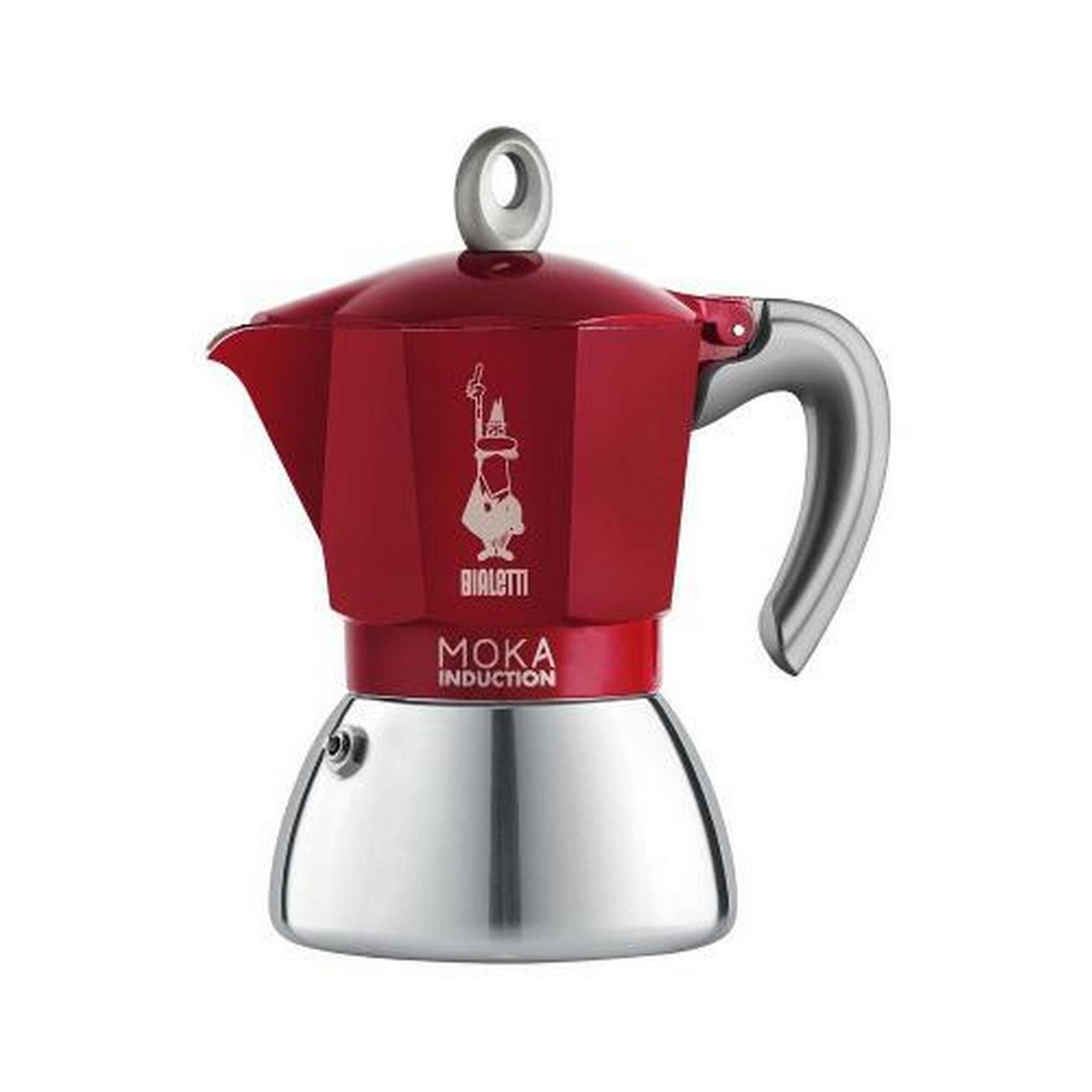 bialetti-moka-induction-coffee-maker-red-6cup - Bialetti Moka Induction Coffee Maker Red 6 Cup