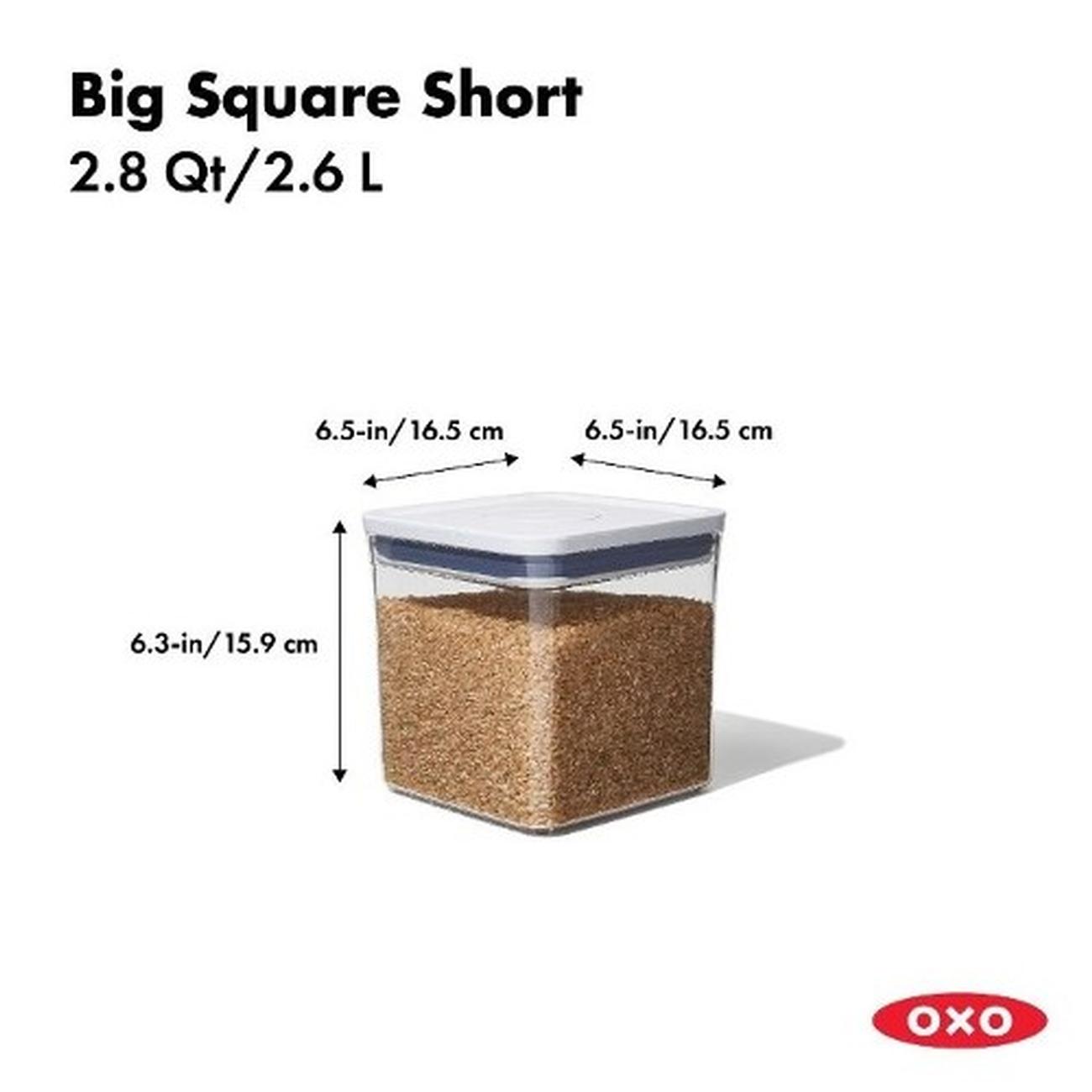 big-square-short-2-8-qt-gg-pop-oxo - OXO GG POP Container Big Square Short 2.6L