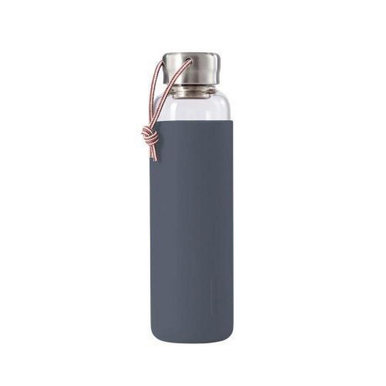 black-blum-glass-water-bottle-slate  - Black & Blum Glass Water Bottle Slate 