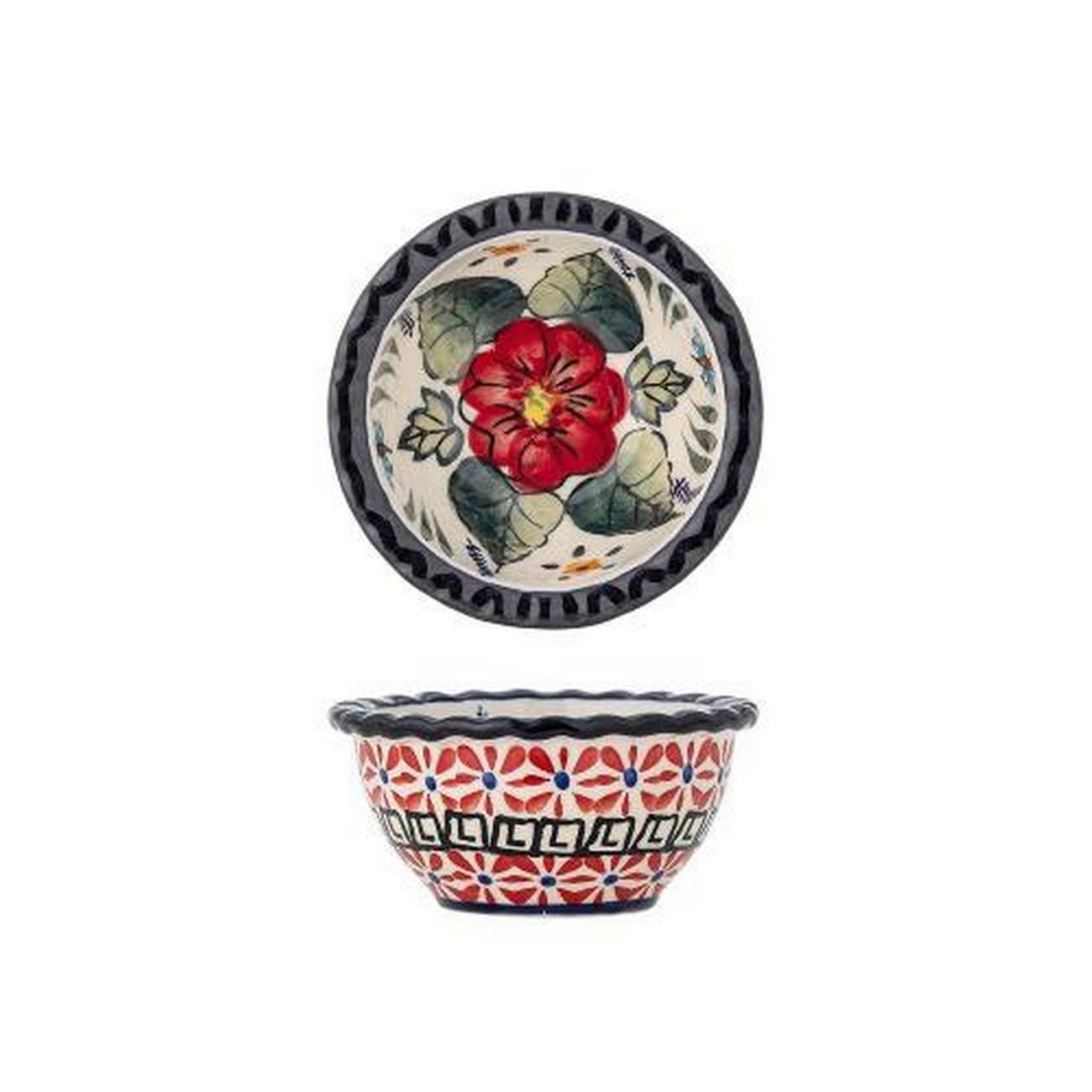 bloomingville-florist-big-floral-bowl-stoneware - Bloomingville Florist Big Floral Bowl Stoneware