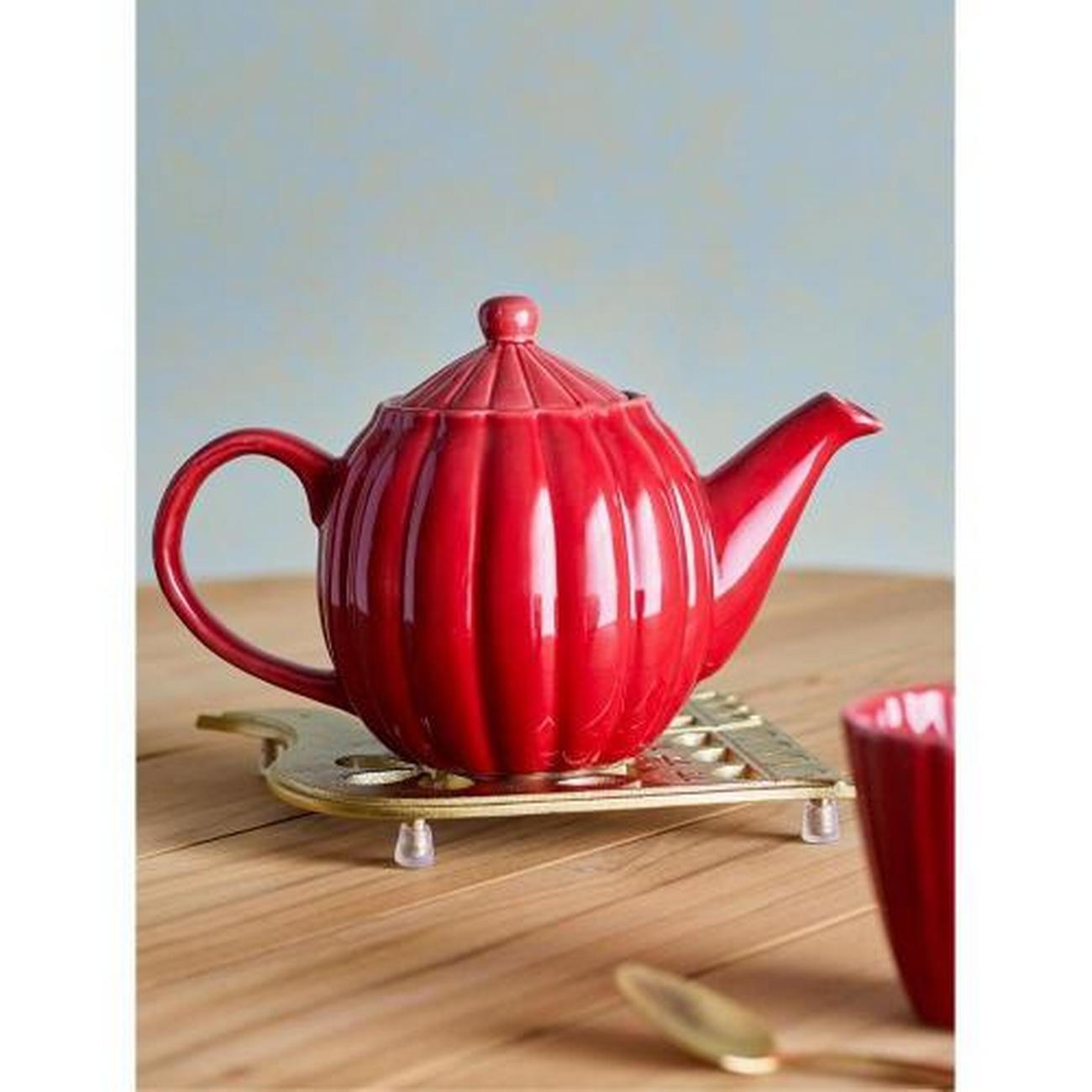 bloomingville-latina-teapot-red-stoneware - Bloomingville Latina Red Teapot Stoneware