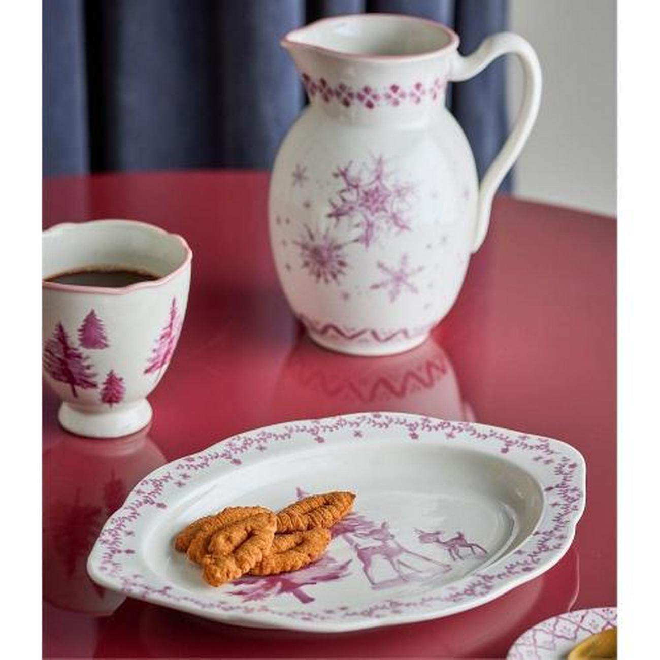 bloomingville-wonderland-serving-plate-rose-stoneware - Bloomingville Wonderland Serving Plate Rose Stoneware