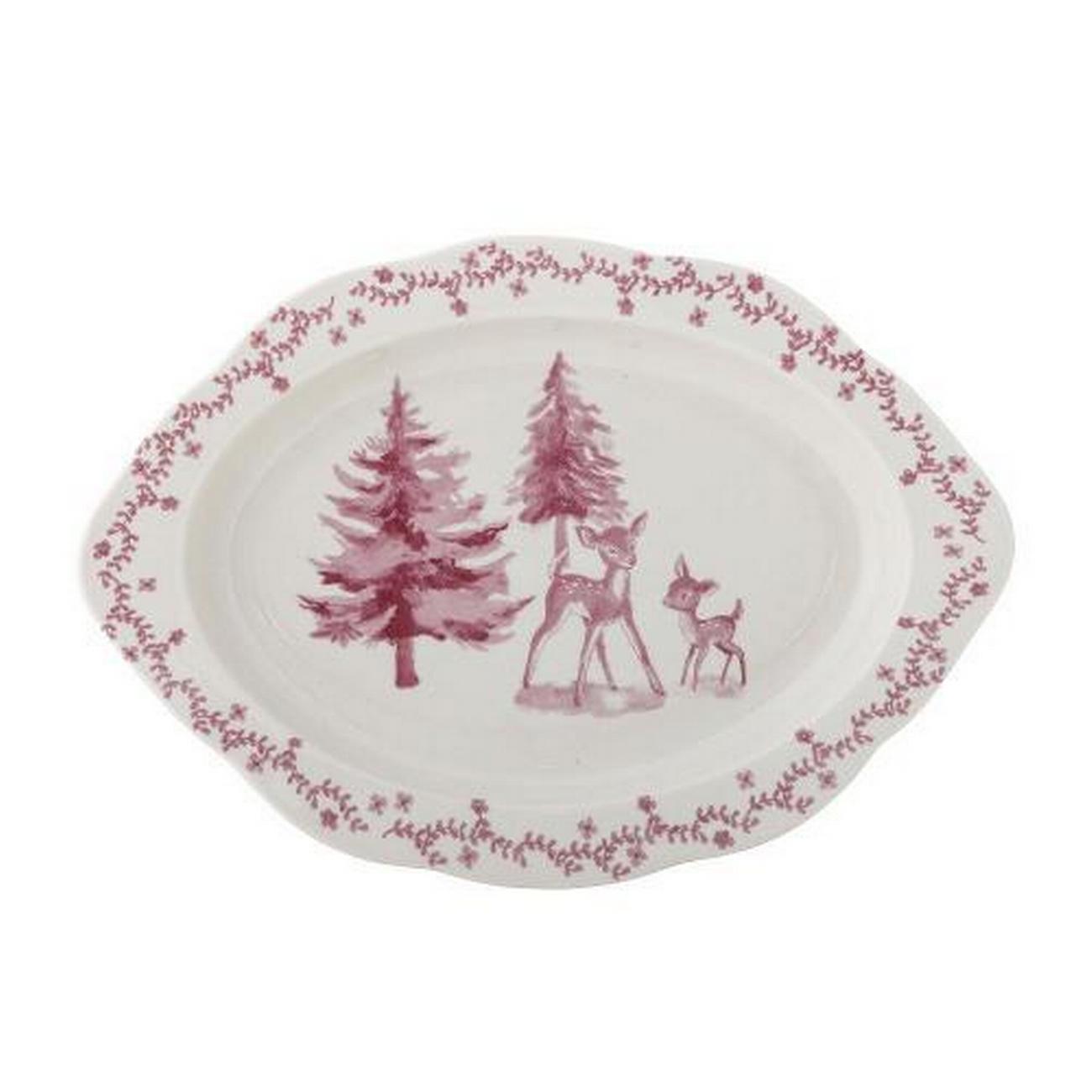 bloomingville-wonderland-serving-plate-rose-stoneware - Bloomingville Wonderland Serving Plate Rose Stoneware