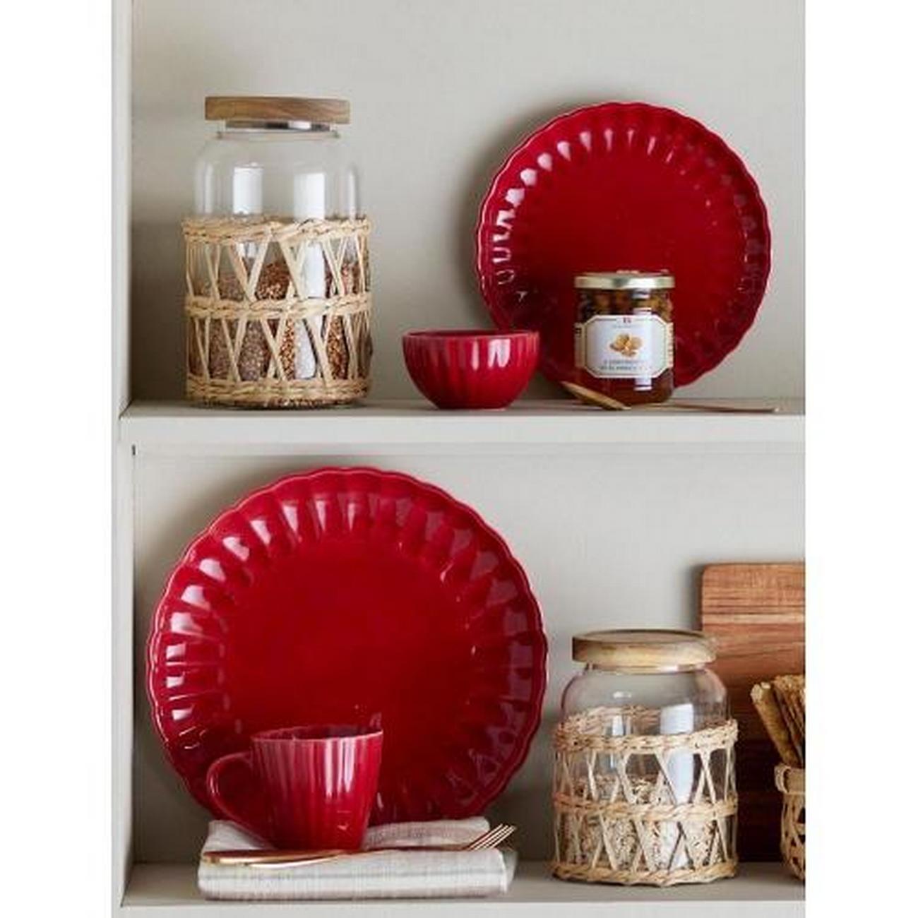 bloominngville-latina-red-plate-stoneware-27cm - Bloomingville Latina Red Plate Stoneware 27cm